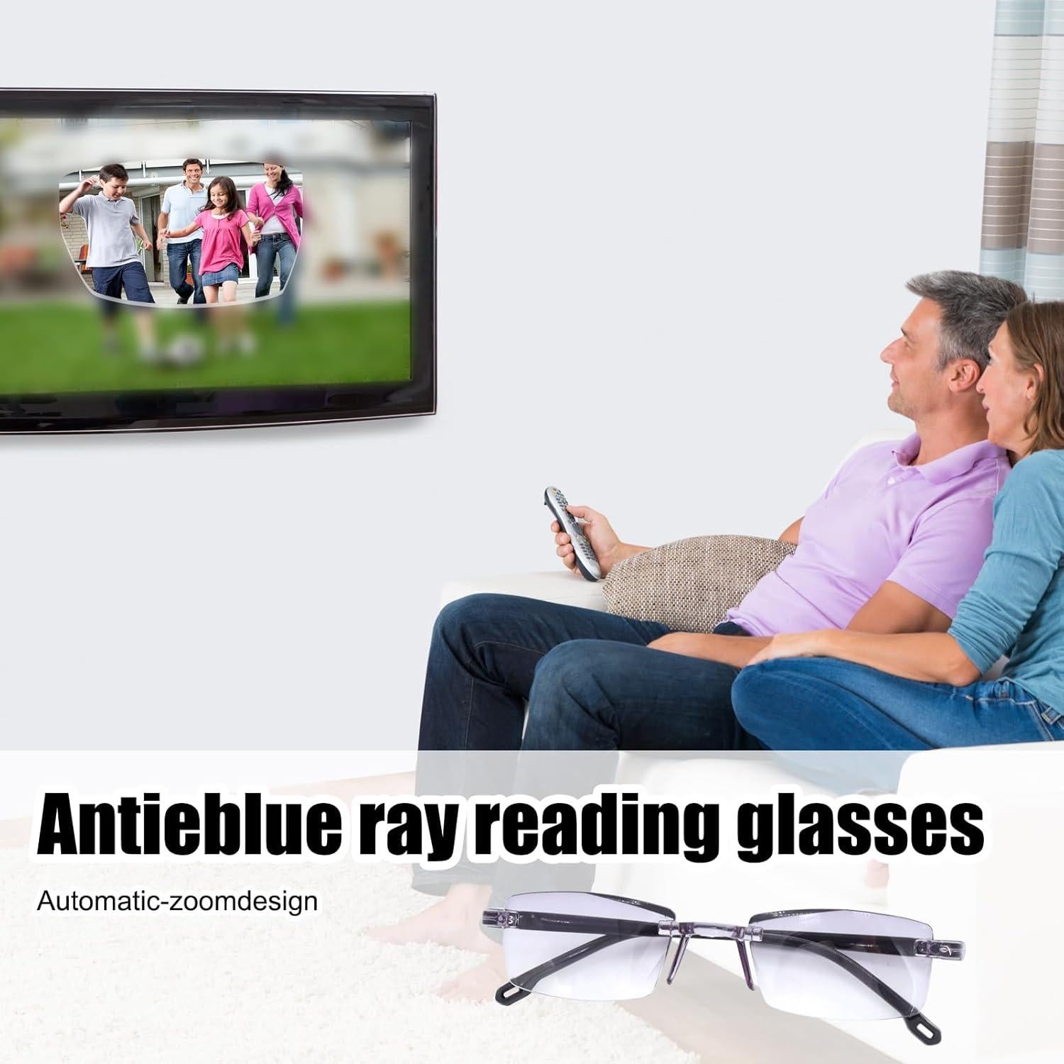 3 Gafas Inteligentes Doble Enfoque LUODAKA Anti-Luz Azul Gris