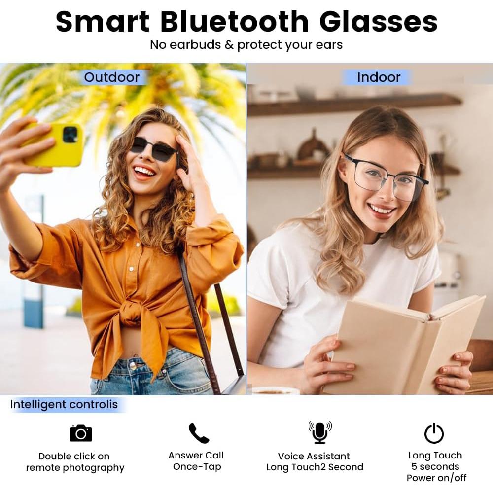 Gafas Bluetooth Inteligentes Yeabomy con Lentes Fotocromáticas