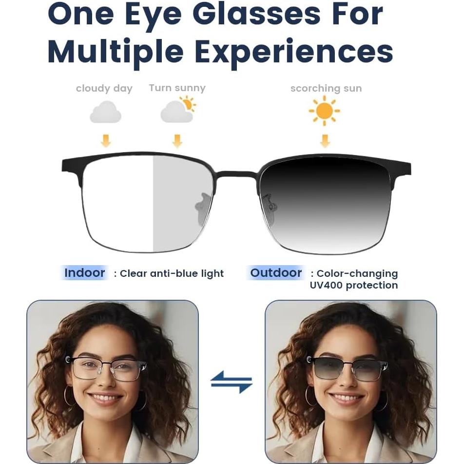 Gafas Bluetooth Inteligentes Yeabomy con Lentes Fotocromáticas