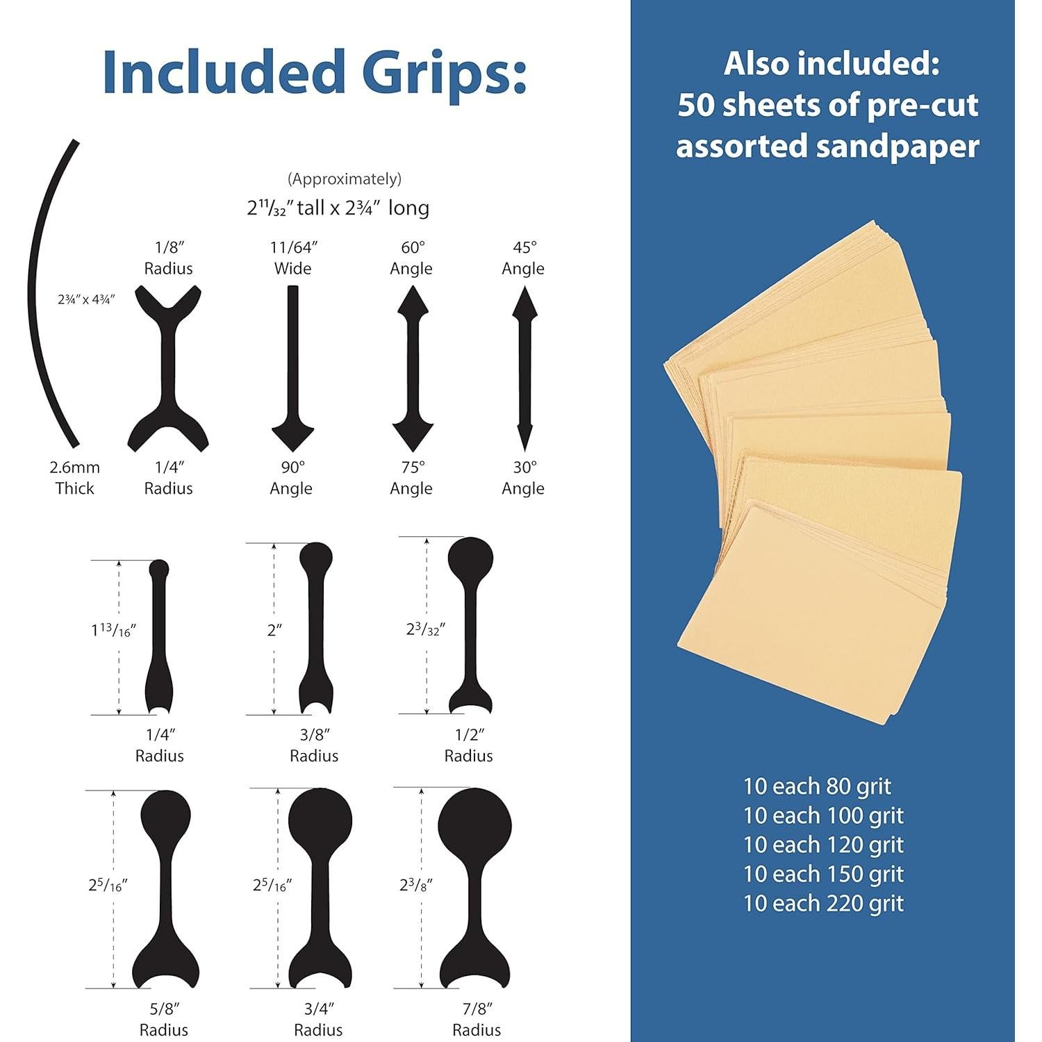 Conjunto de Lijado de Contorno Fulton 21 Perfiles 11 Piezas