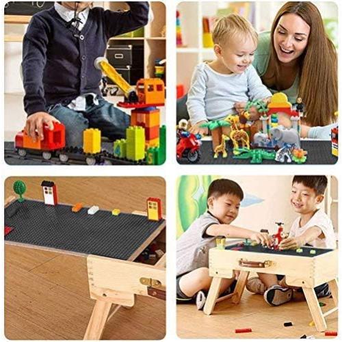 Placas Base de Construcción LVHERO 25cm x 25cm Paquete de 8 Negro