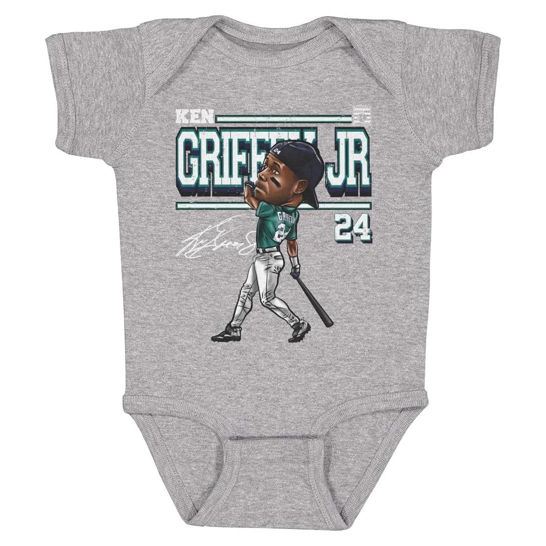 Body de Bebé 500 LEVEL Ken Griffey Jr. 0-24 Meses Gris Jaspeado