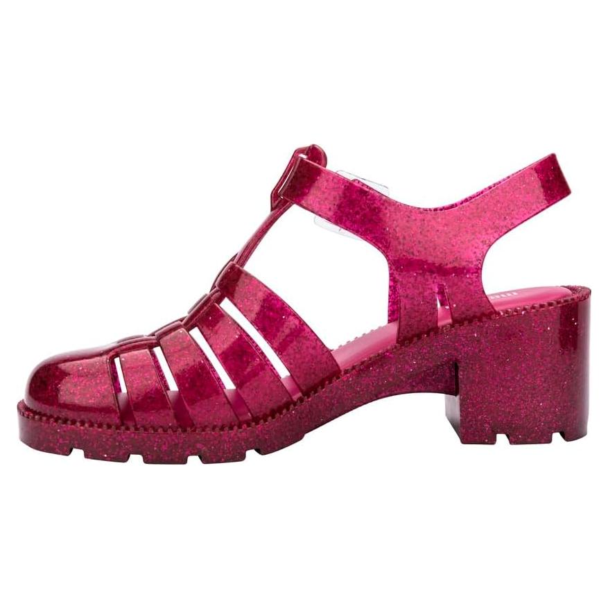 Sandalias de Tacón Medio Melissa Possession Rosa Brillante