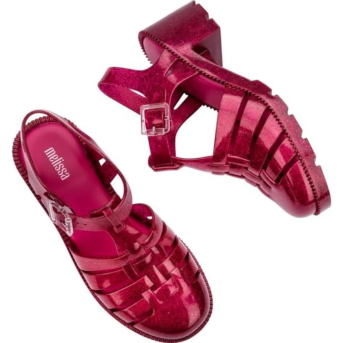 Sandalias de Tacón Medio Melissa Possession Rosa Brillante
