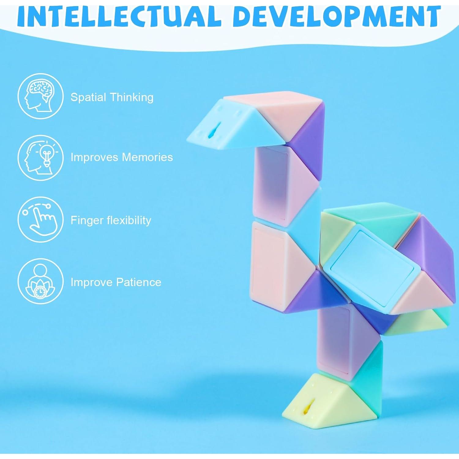 Paquete de 12 Juguetes Antiestrés JOLLYFUN Cubos Mágicos