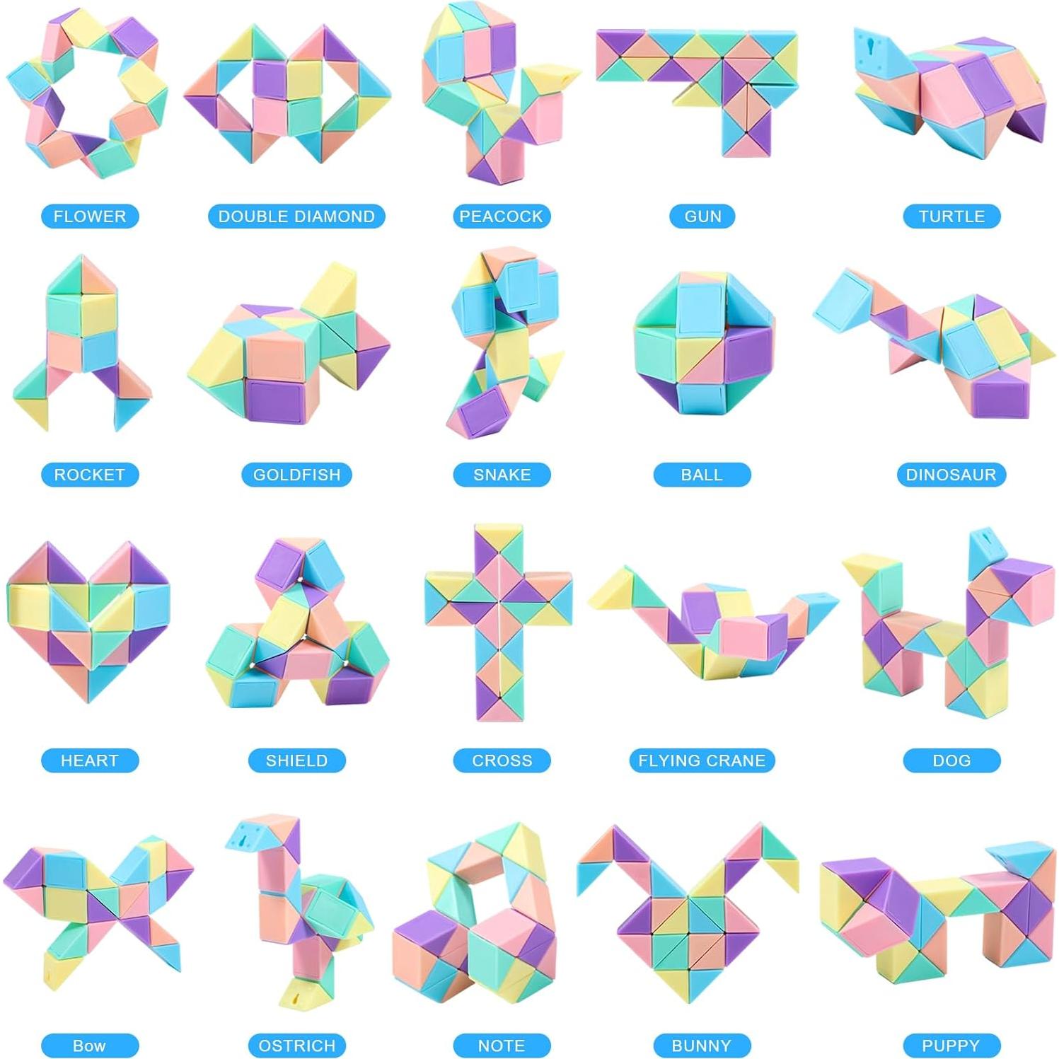 Paquete de 12 Juguetes Antiestrés JOLLYFUN Cubos Mágicos