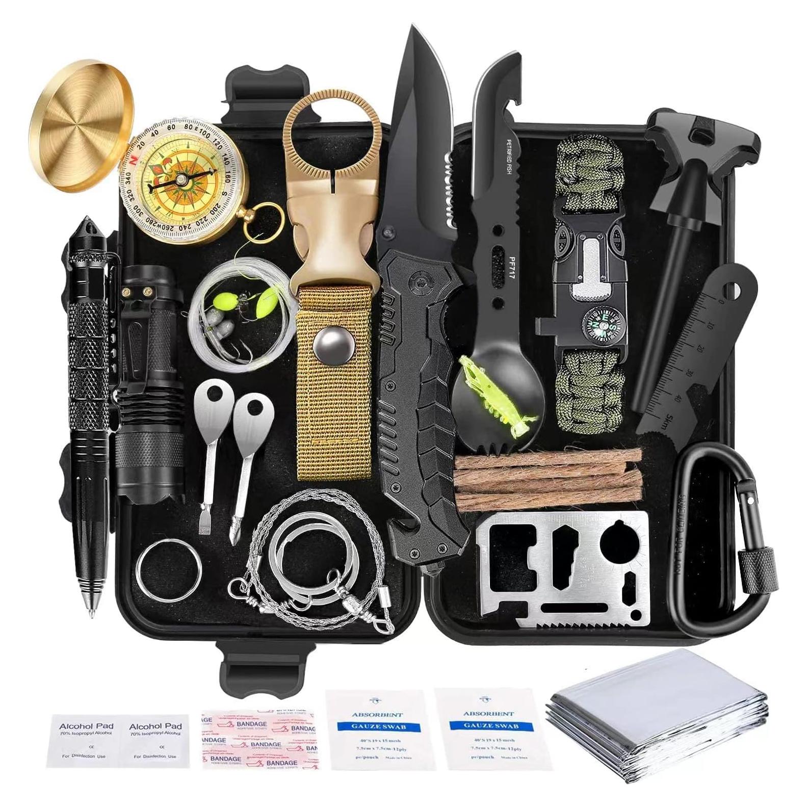 Kit de Supervivencia 35 en 1 Angieast Compacto para Camping