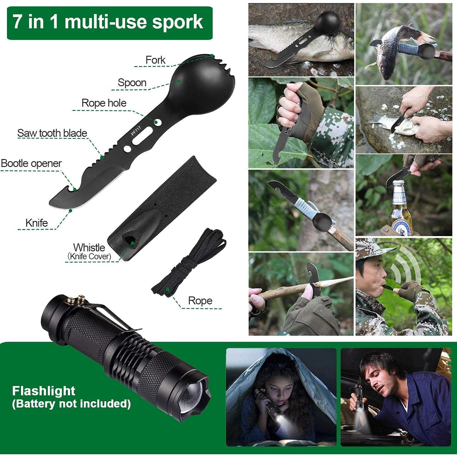 Kit de Supervivencia 35 en 1 Angieast Compacto para Camping