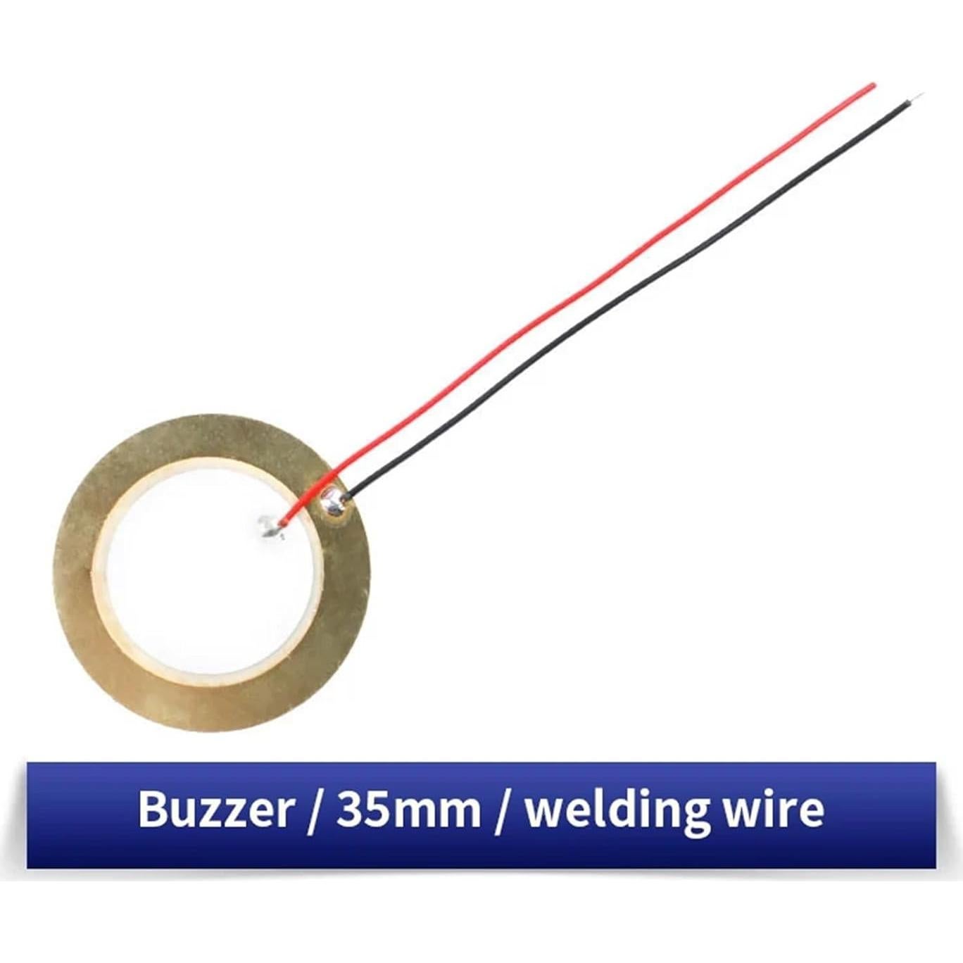 10PCS Placa Piezoeléctrica Cerámica 35mm y 50mm con Cable