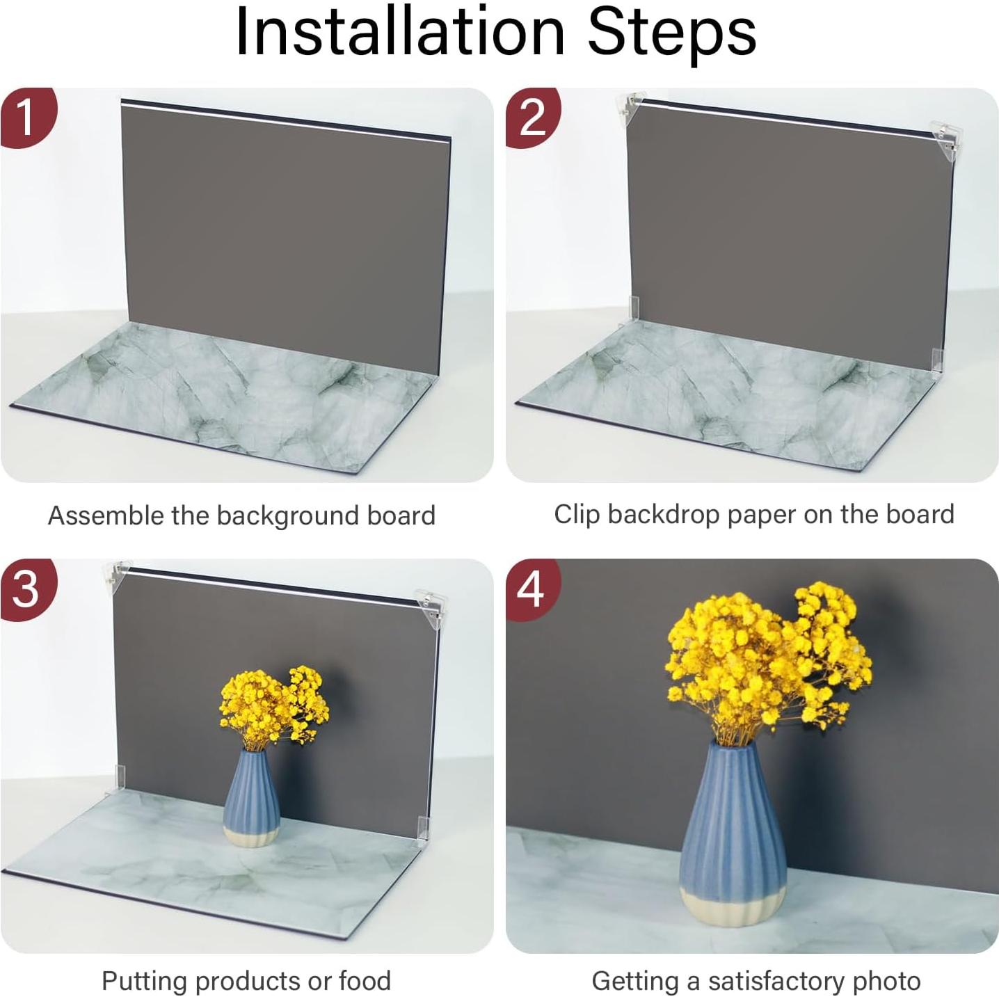 Kit de Tableros de Fondo para Fotos SHDASMIL 7pcs 40.64x29.21cm