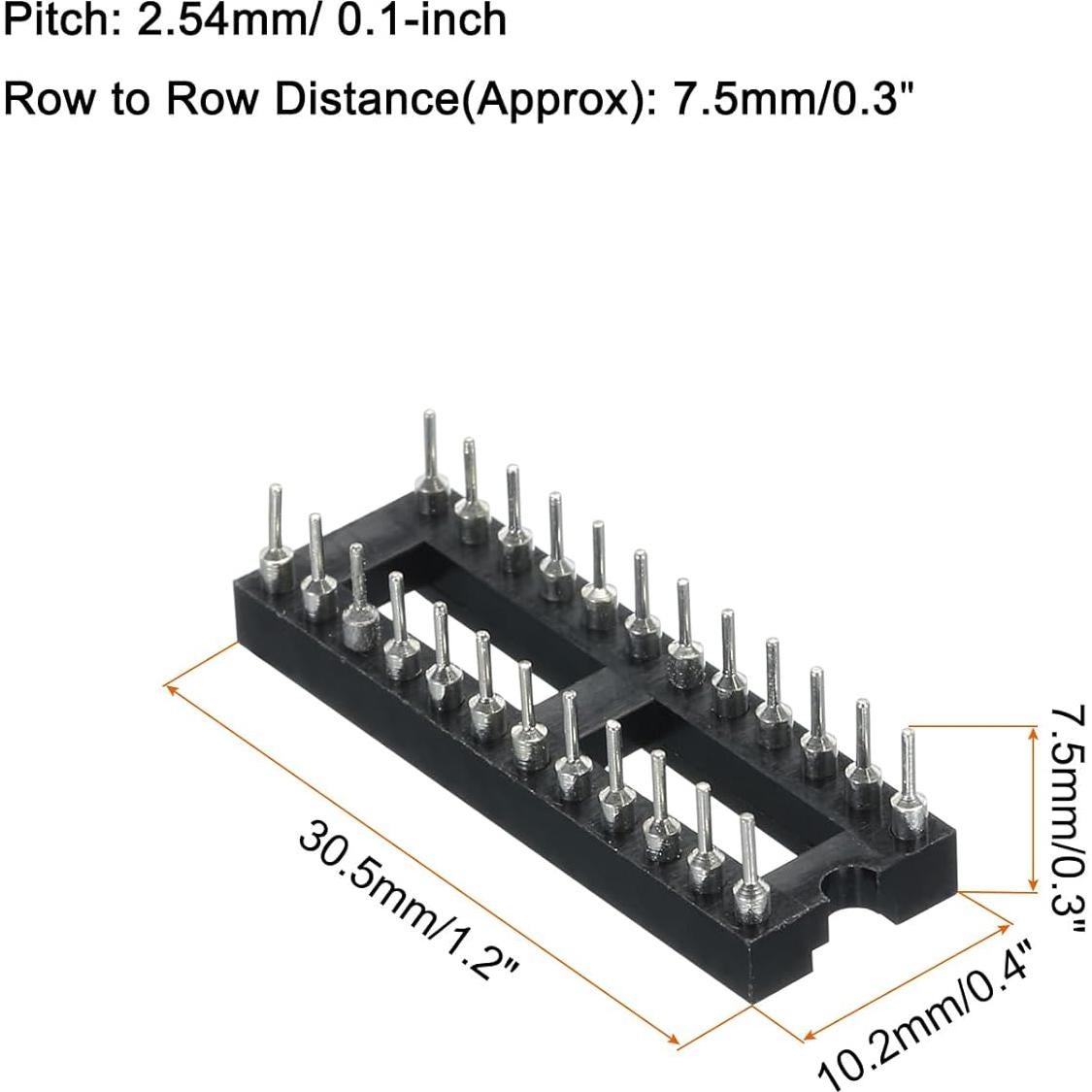 Zócalo IC 4pcs MECCANIXITY 24P 2.54mm para Placa PCB