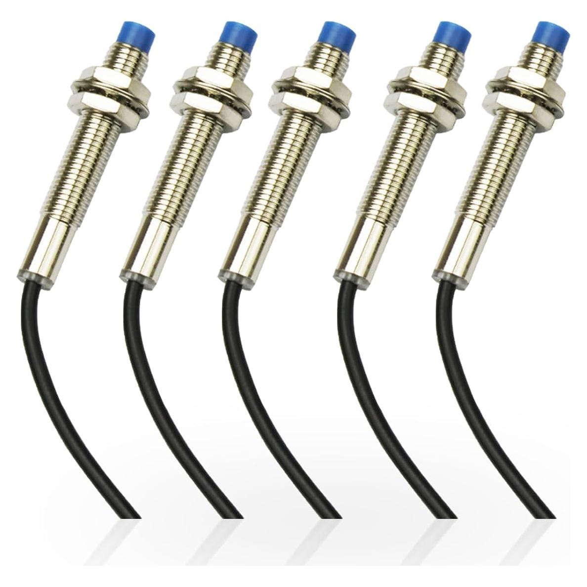 5 Pcs Sensor de Proximidad Inductivo PNP NC M12 4mm DC6-36V