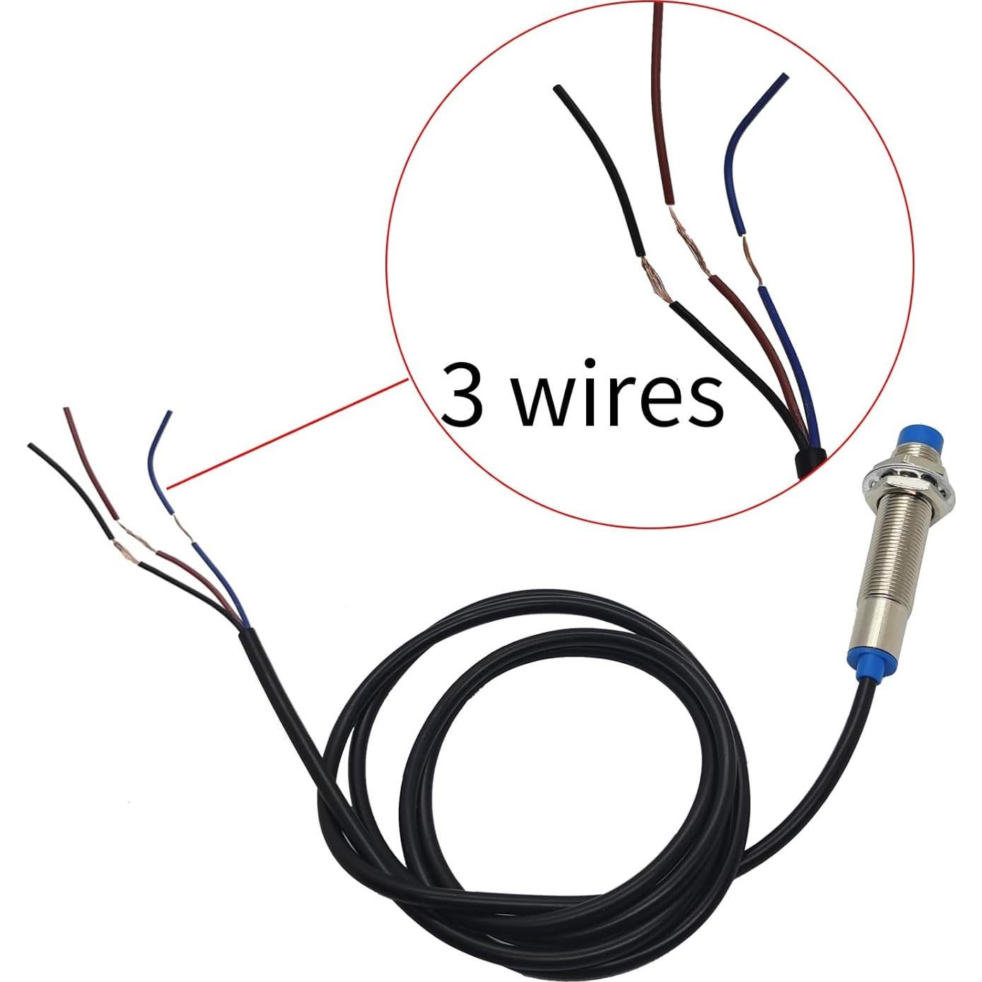 5 Pcs Sensor de Proximidad Inductivo PNP NC M12 4mm DC6-36V