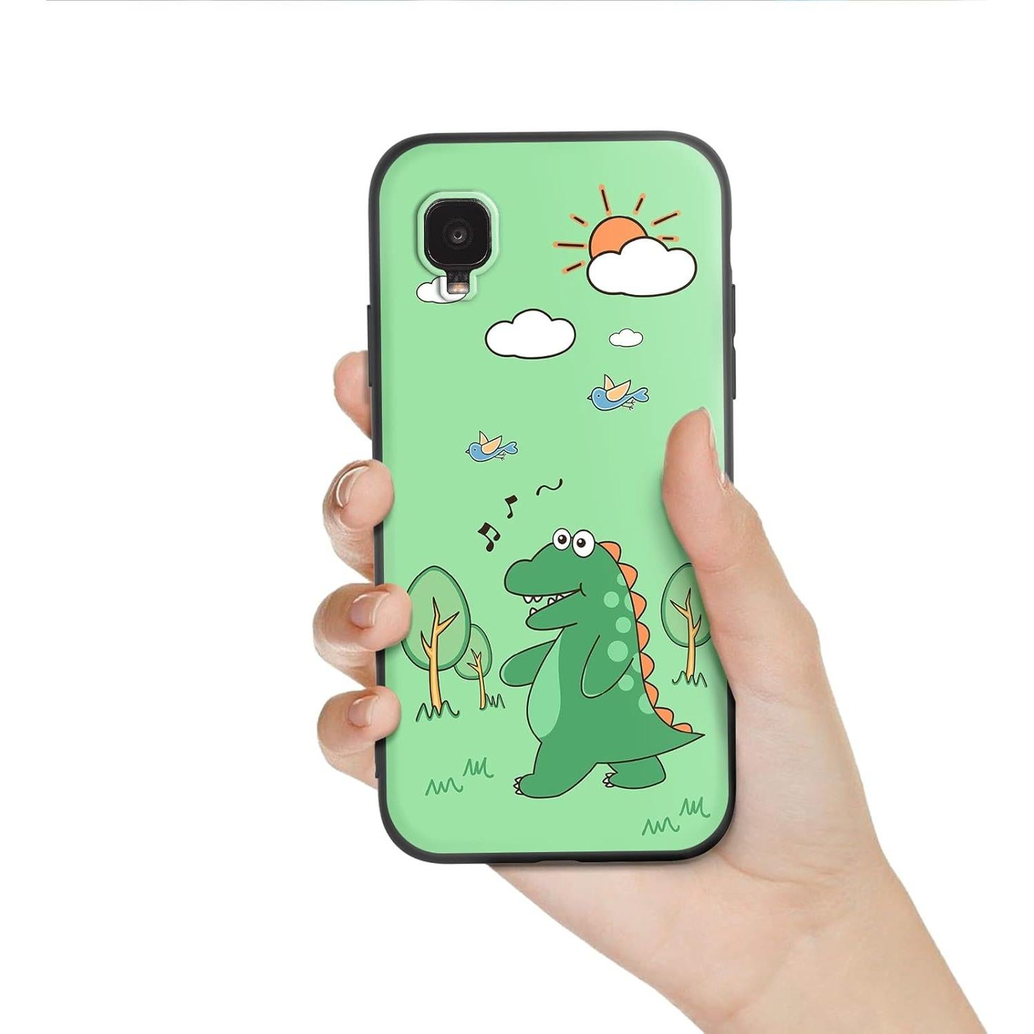 Funda para teléfono TCL A3 / A509DL - Dinosaurio Verde TPU