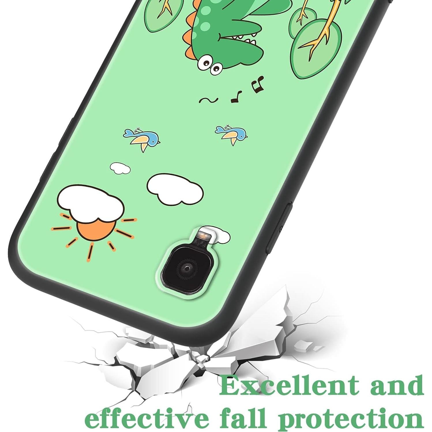 Funda para teléfono TCL A3 / A509DL - Dinosaurio Verde TPU