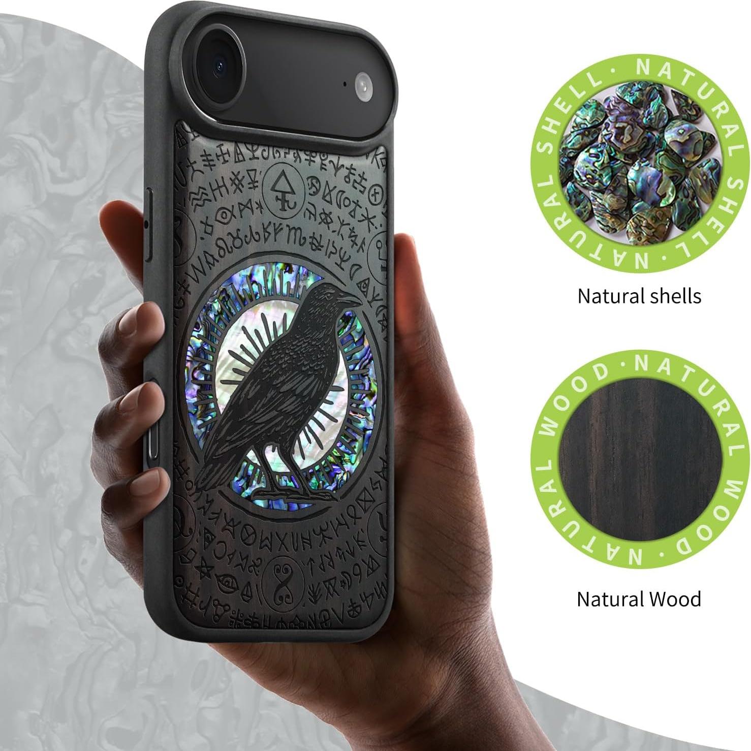 Funda Magnética Carveit para iPhone Air - Madera Grabada y TPU