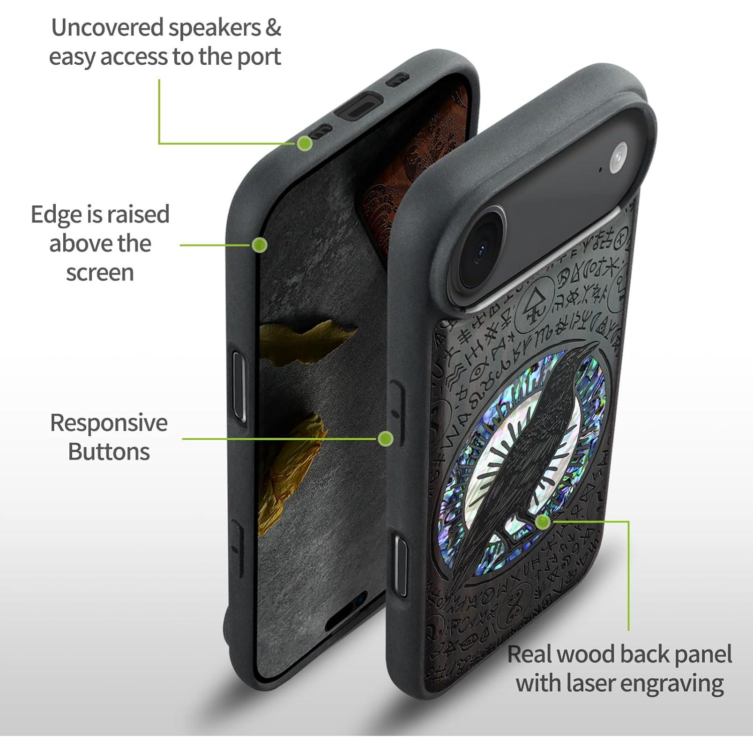 Funda Magnética Carveit para iPhone Air - Madera Grabada y TPU