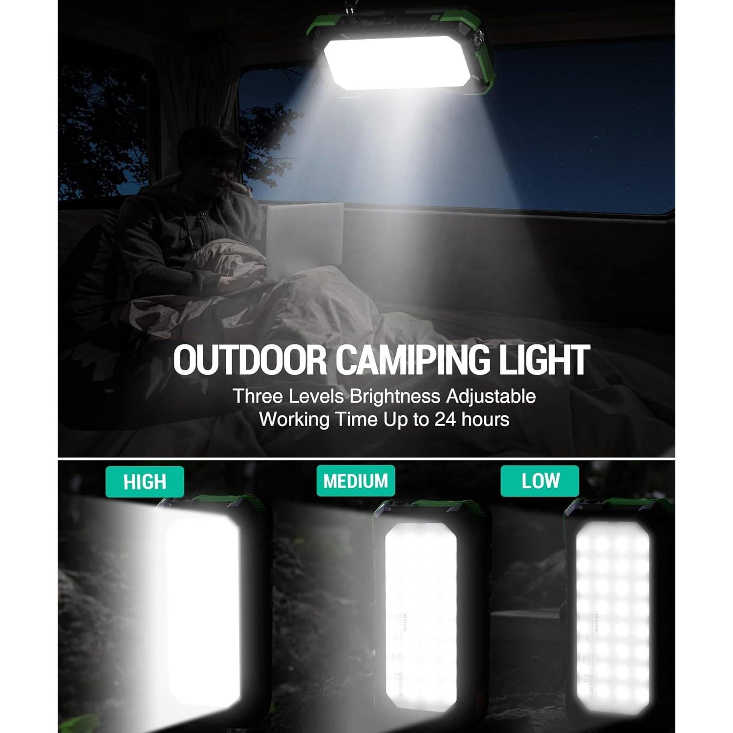 Cargador Solar Portátil BLAVOR 20000mAh 4 Paneles Plegables