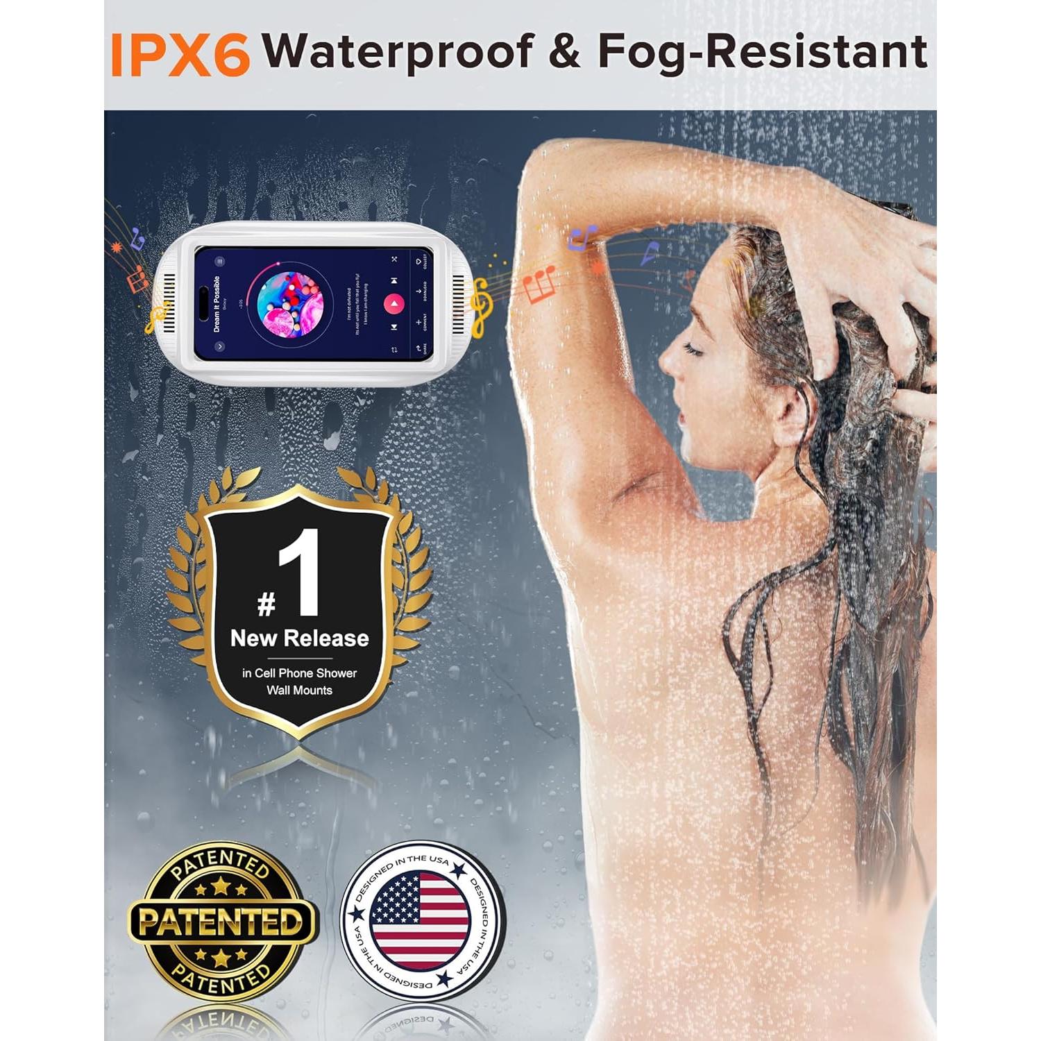 Soporte para Teléfono de Ducha Nyzqry 3ra Generación IPX6