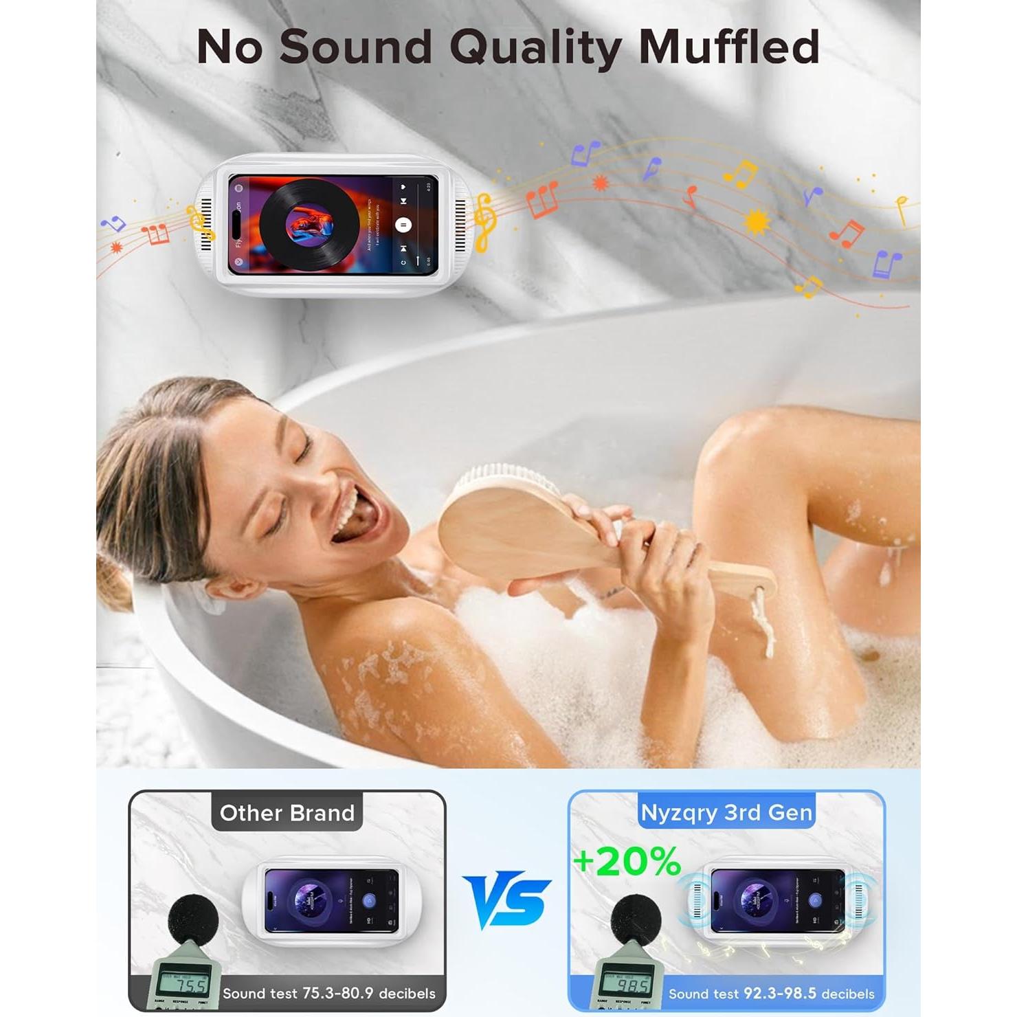 Soporte para Teléfono de Ducha Nyzqry 3ra Generación IPX6