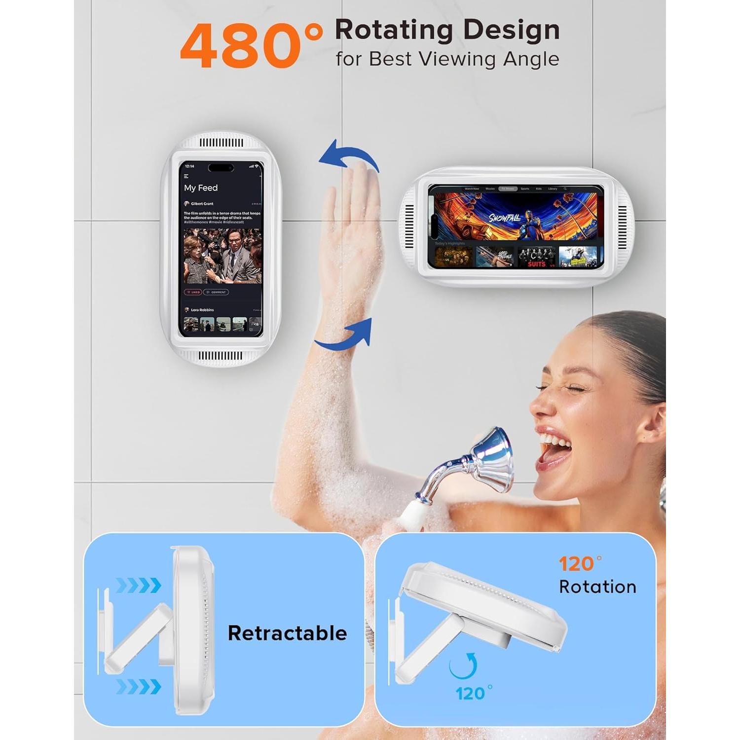 Soporte para Teléfono de Ducha Nyzqry 3ra Generación IPX6