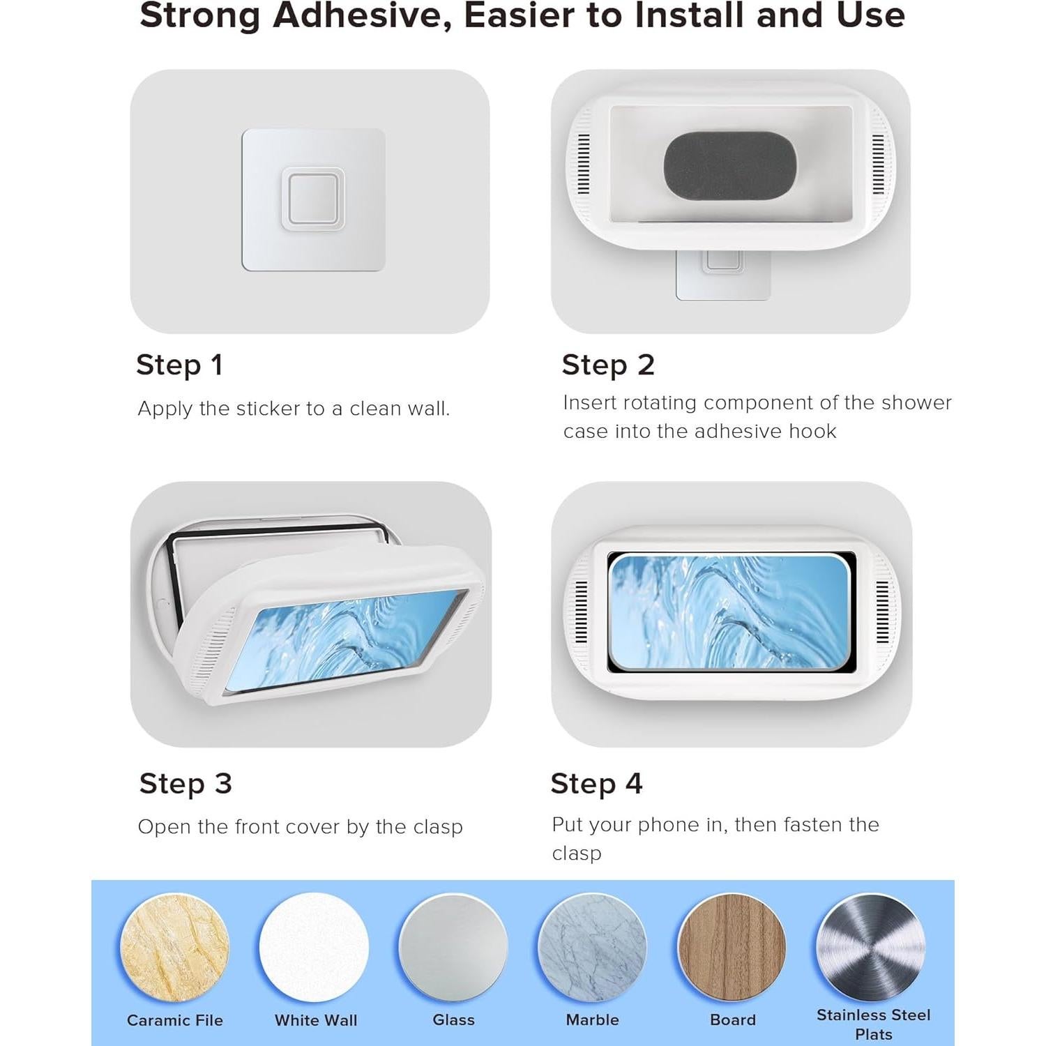 Soporte para Teléfono de Ducha Nyzqry 3ra Generación IPX6