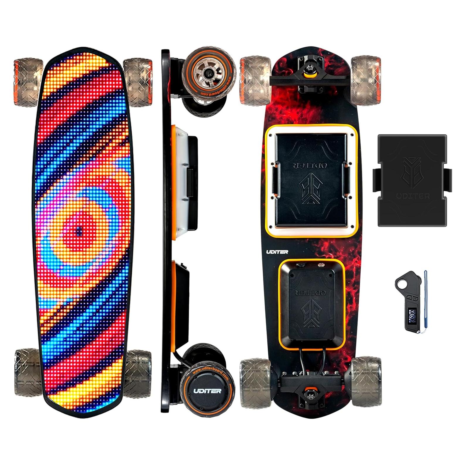 Patineta Eléctrica LED UDITER S3 Pixel Mini 21Km/h 600W