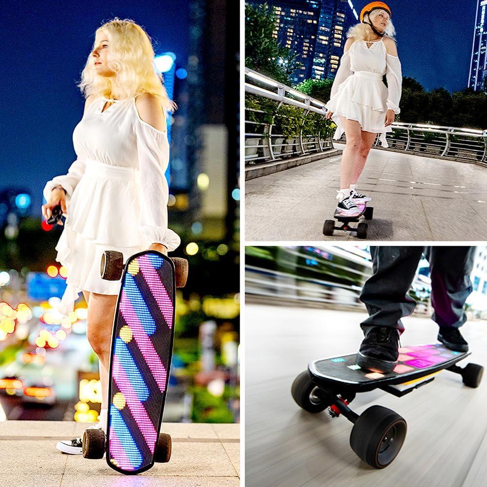 Patineta Eléctrica LED UDITER S3 Pixel Mini 21Km/h 600W