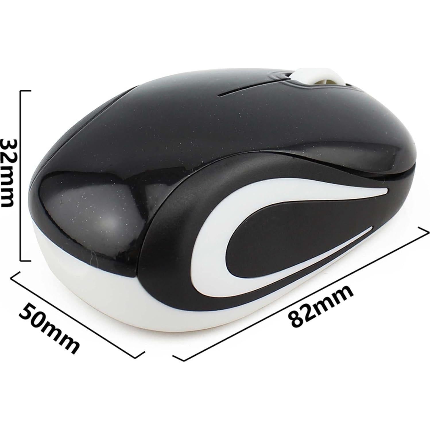 Mini Ratón Inalámbrico Genérico Negro 1000 DPI para Niños