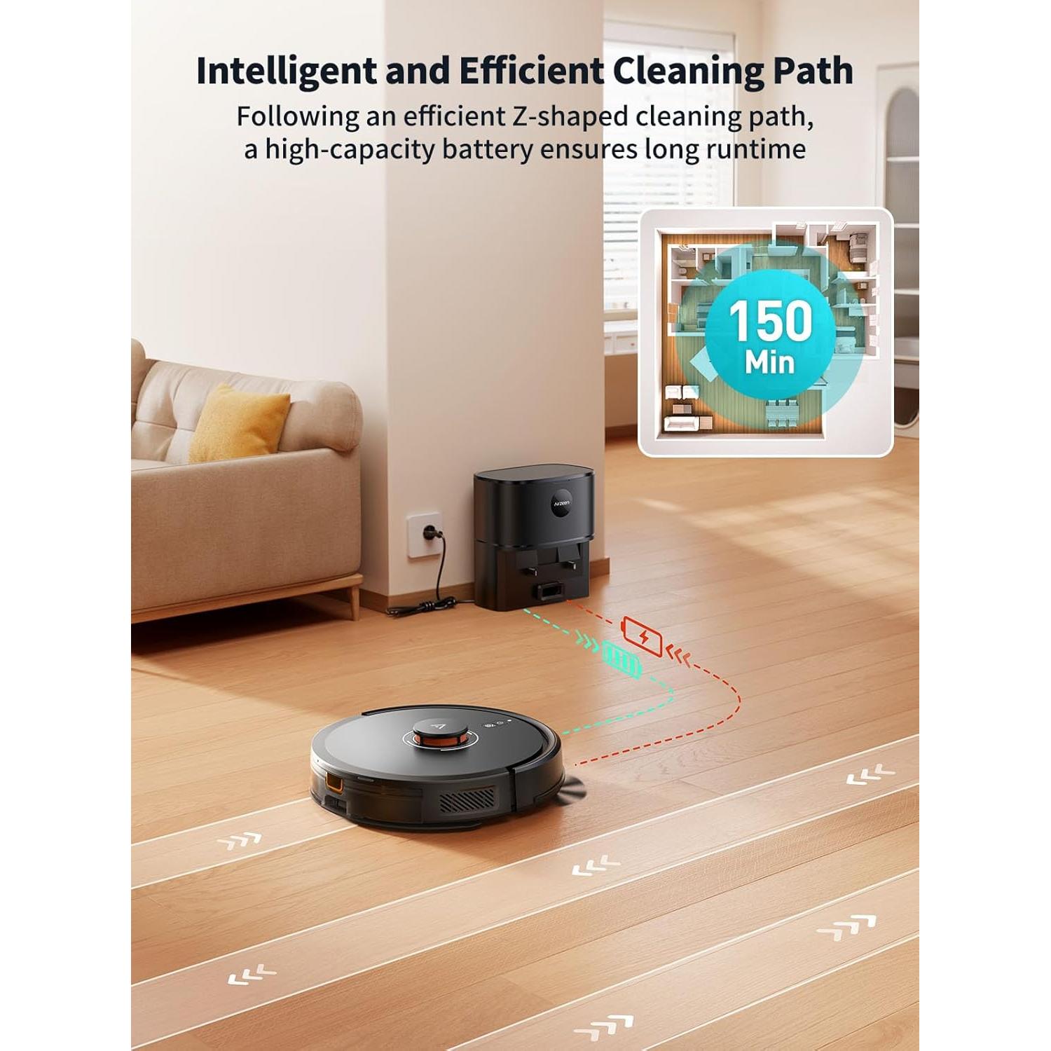 Robot Aspirador Airzeen Q10 Pro Autovaciable 5000Pa Negro