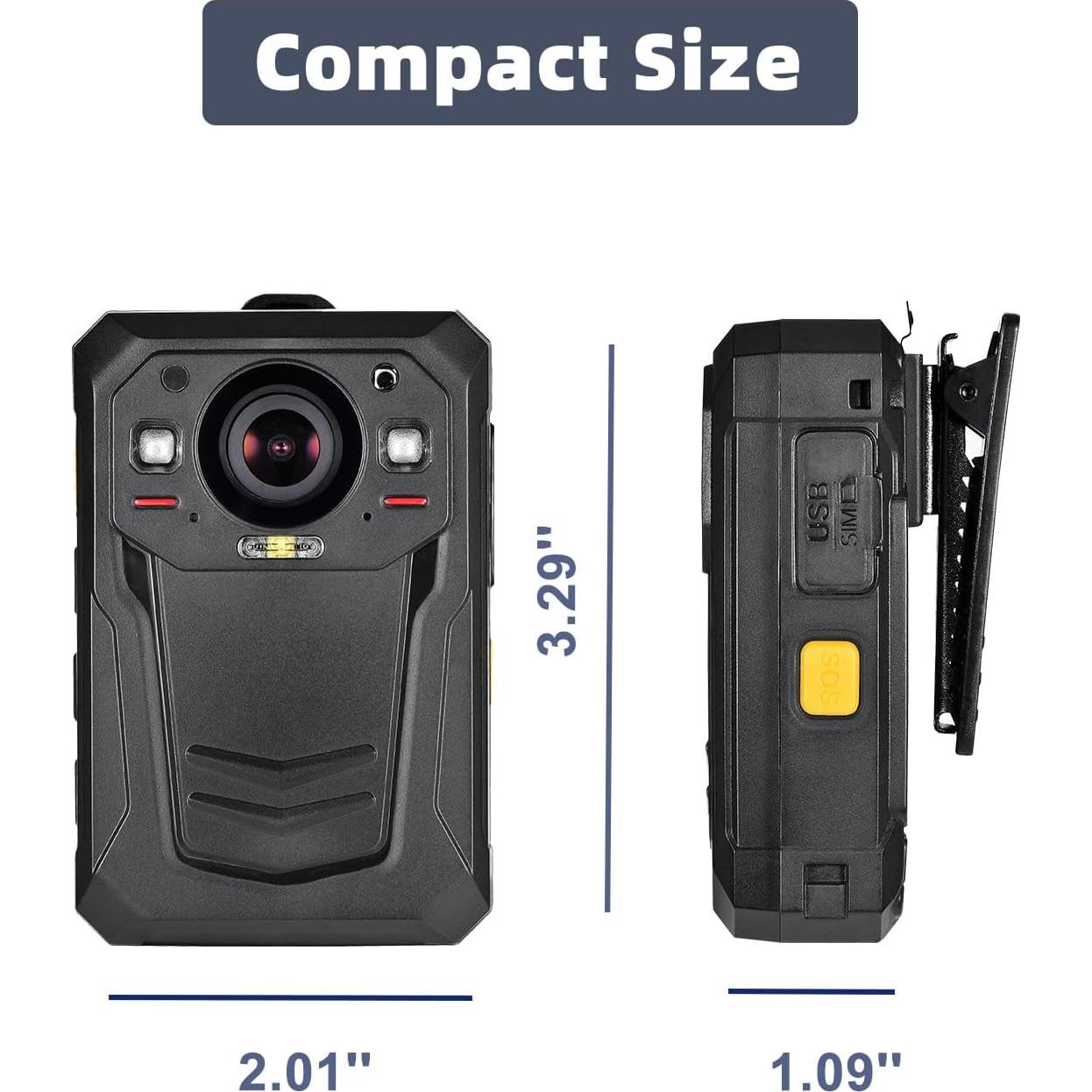 Cámara Corporal Ponycam BC107 HD 1512P 64GB EIS