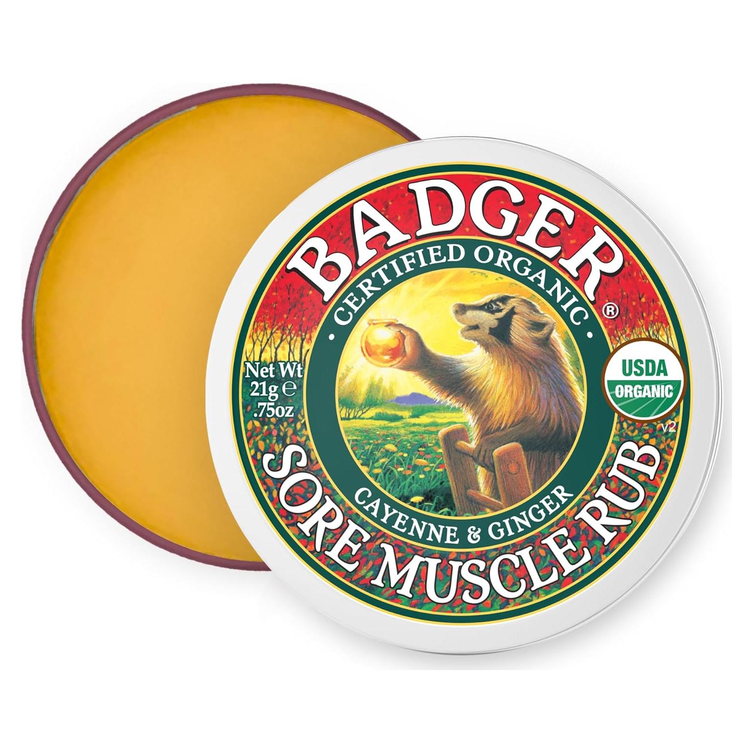 Ungüento Orgánico para Músculos Adoloridos Badger 21.26 g