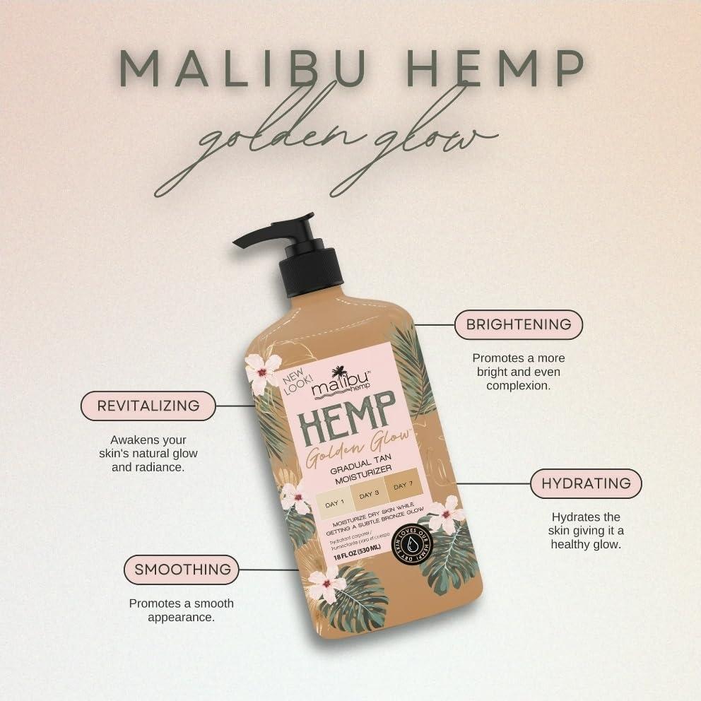 Loción Reafirmante para Piel Malibu Tan Hemp 530 ml