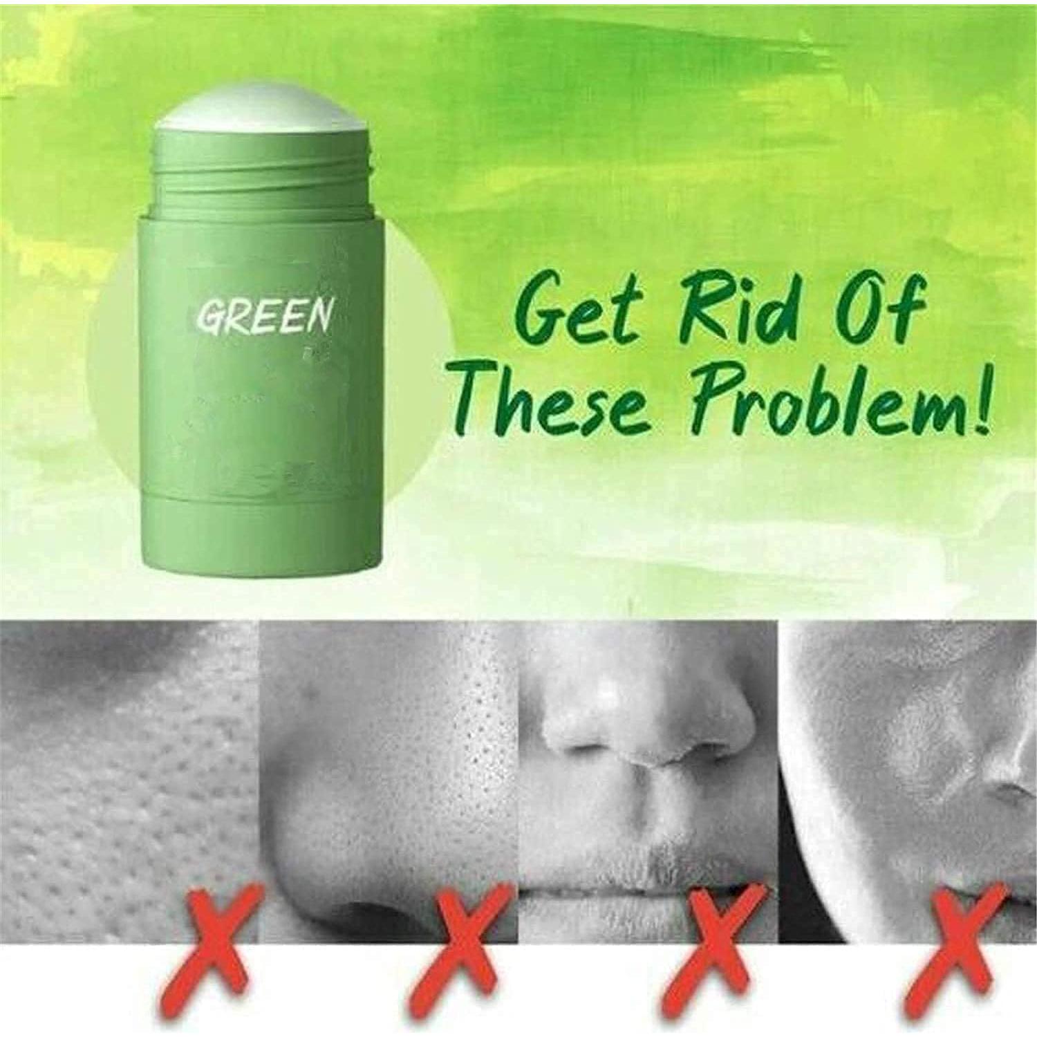 Mascarilla Facial de Té Verde Bupposes 3PC Hidratante y Limpiadora