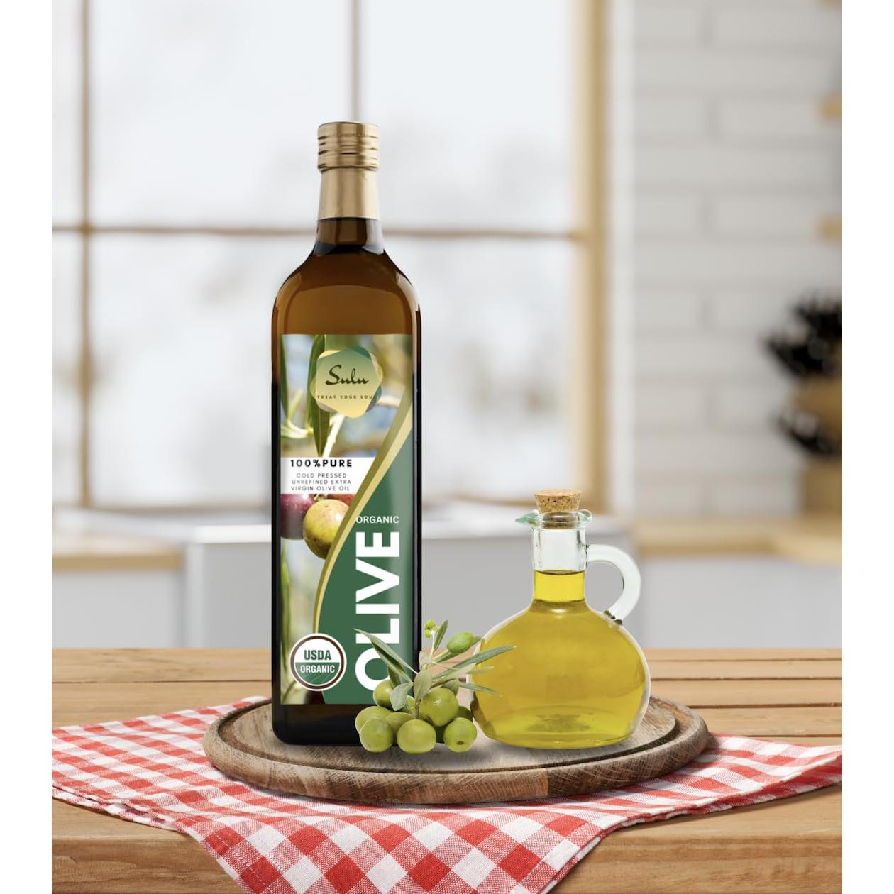 Aceite de Oliva Virgen Extra Orgánico SULU 473 ml - Puro y Suave