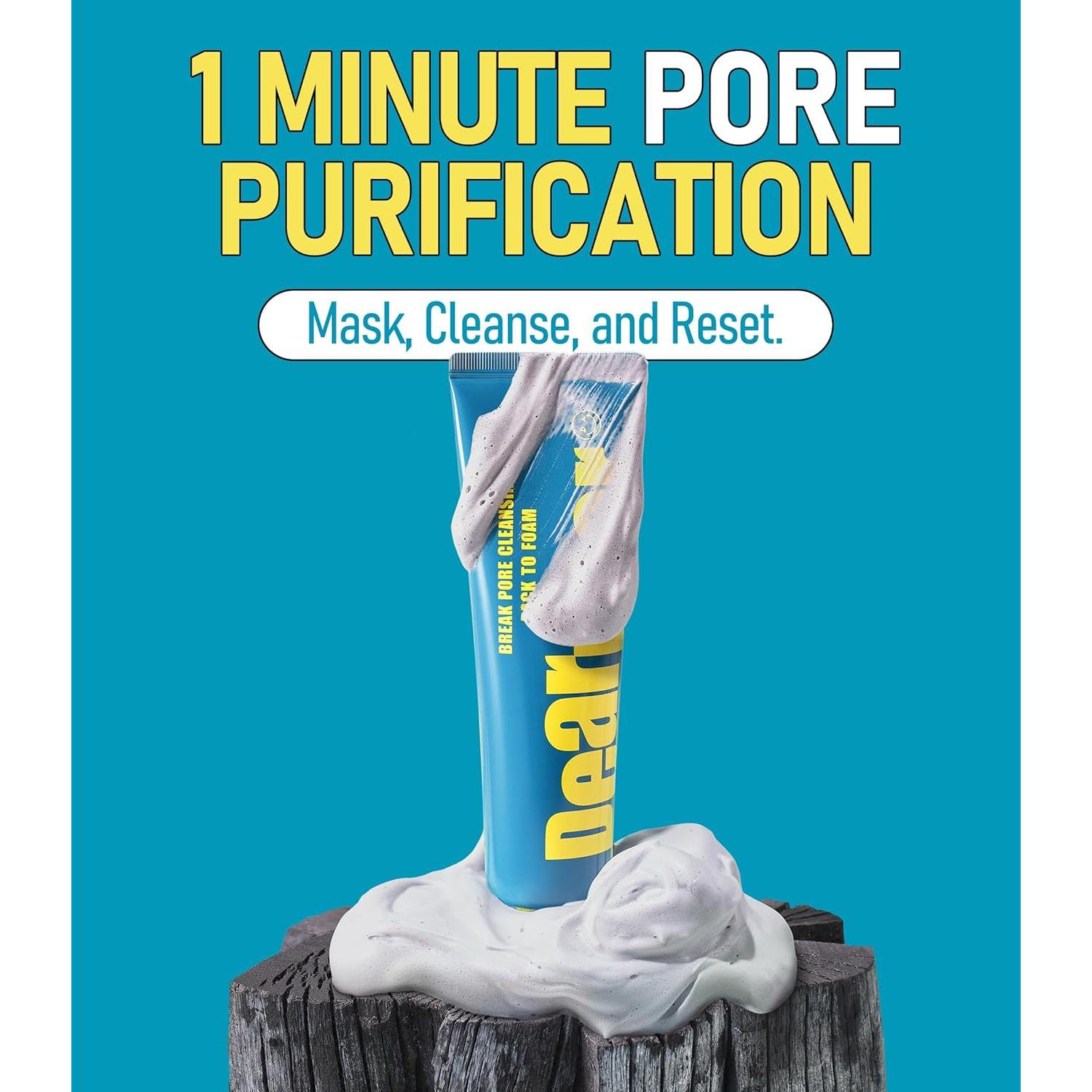 Limpiador Facial 3 en 1 Dear Doer - 99.9 ml con Carbón y AHA