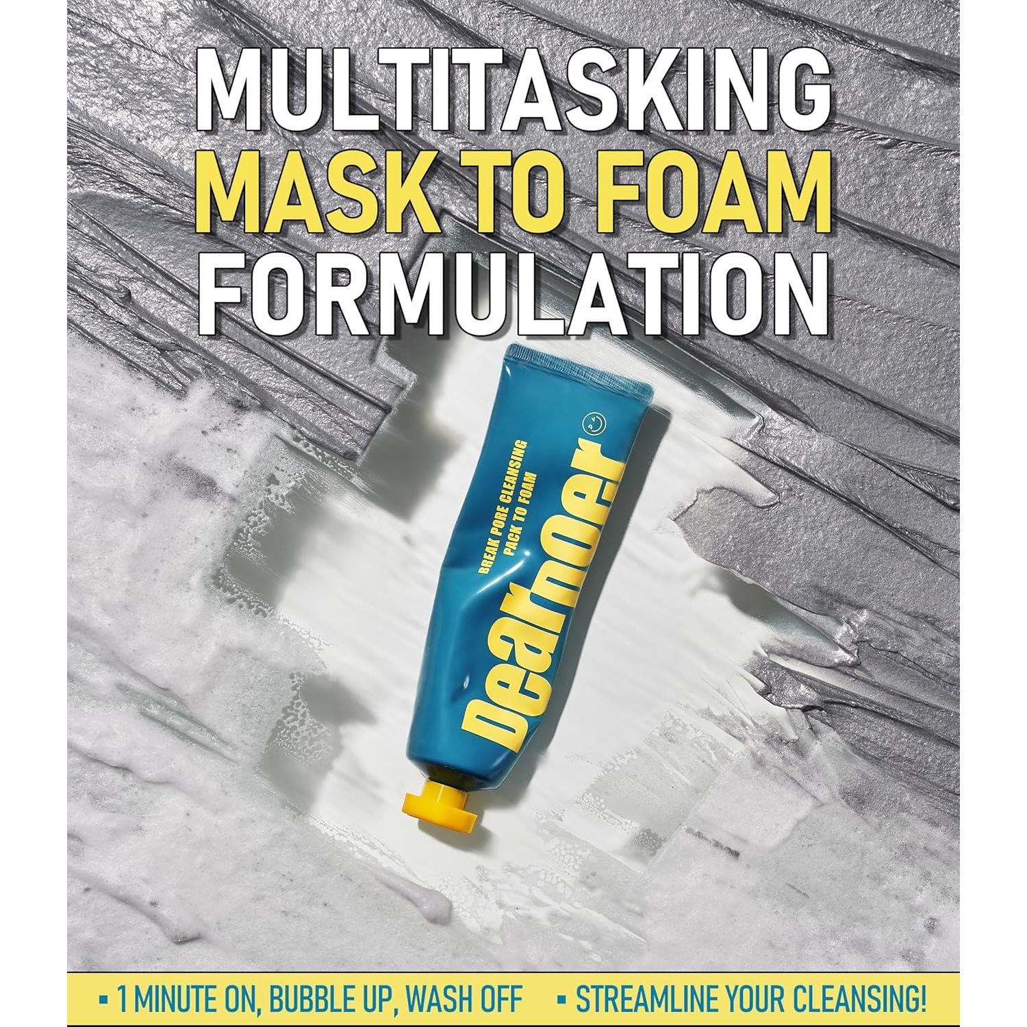 Limpiador Facial 3 en 1 Dear Doer - 99.9 ml con Carbón y AHA