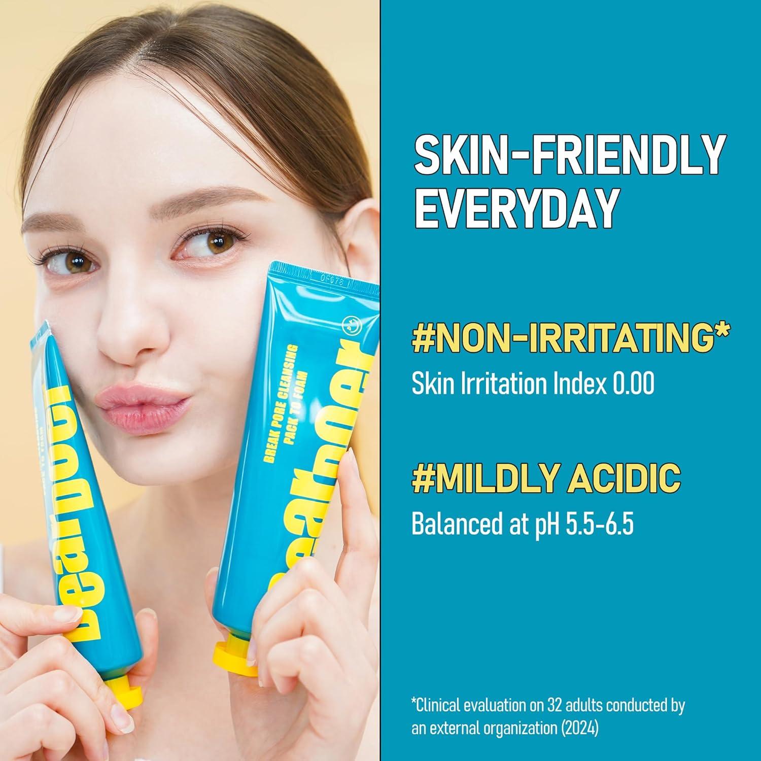 Limpiador Facial 3 en 1 Dear Doer - 99.9 ml con Carbón y AHA