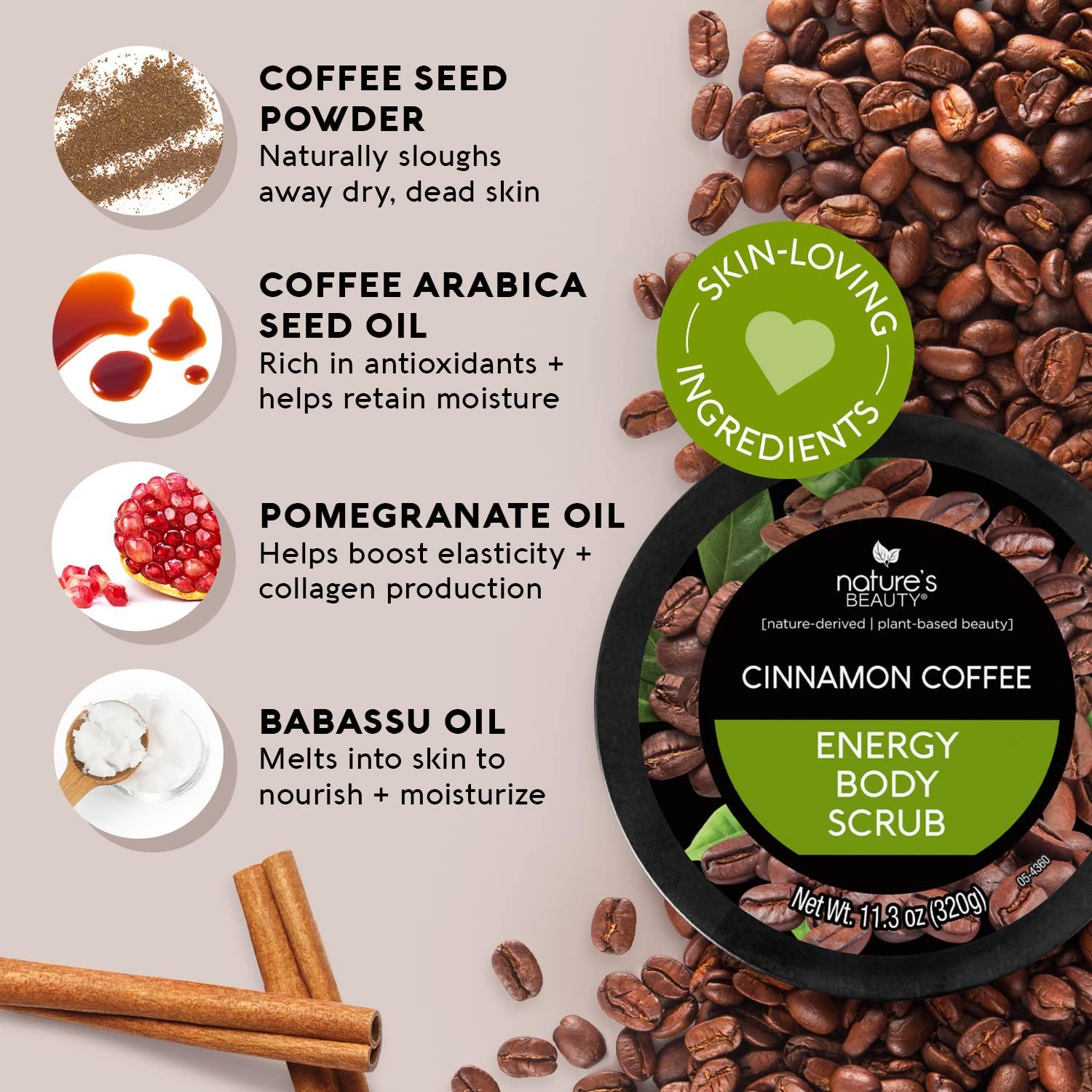 Exfoliante Corporal Energético de Café y Canela Garcoa 320g