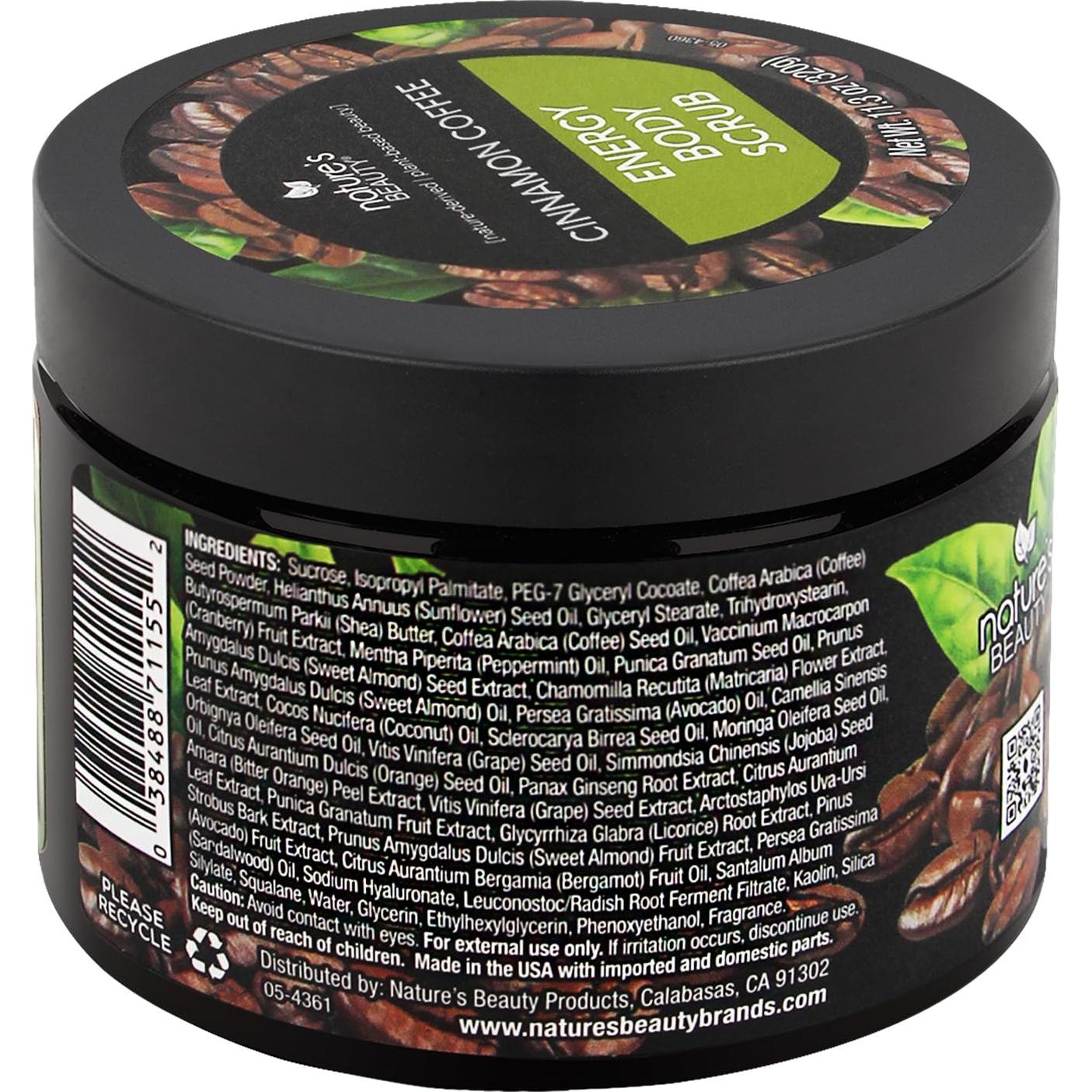 Exfoliante Corporal Energético de Café y Canela Garcoa 320g