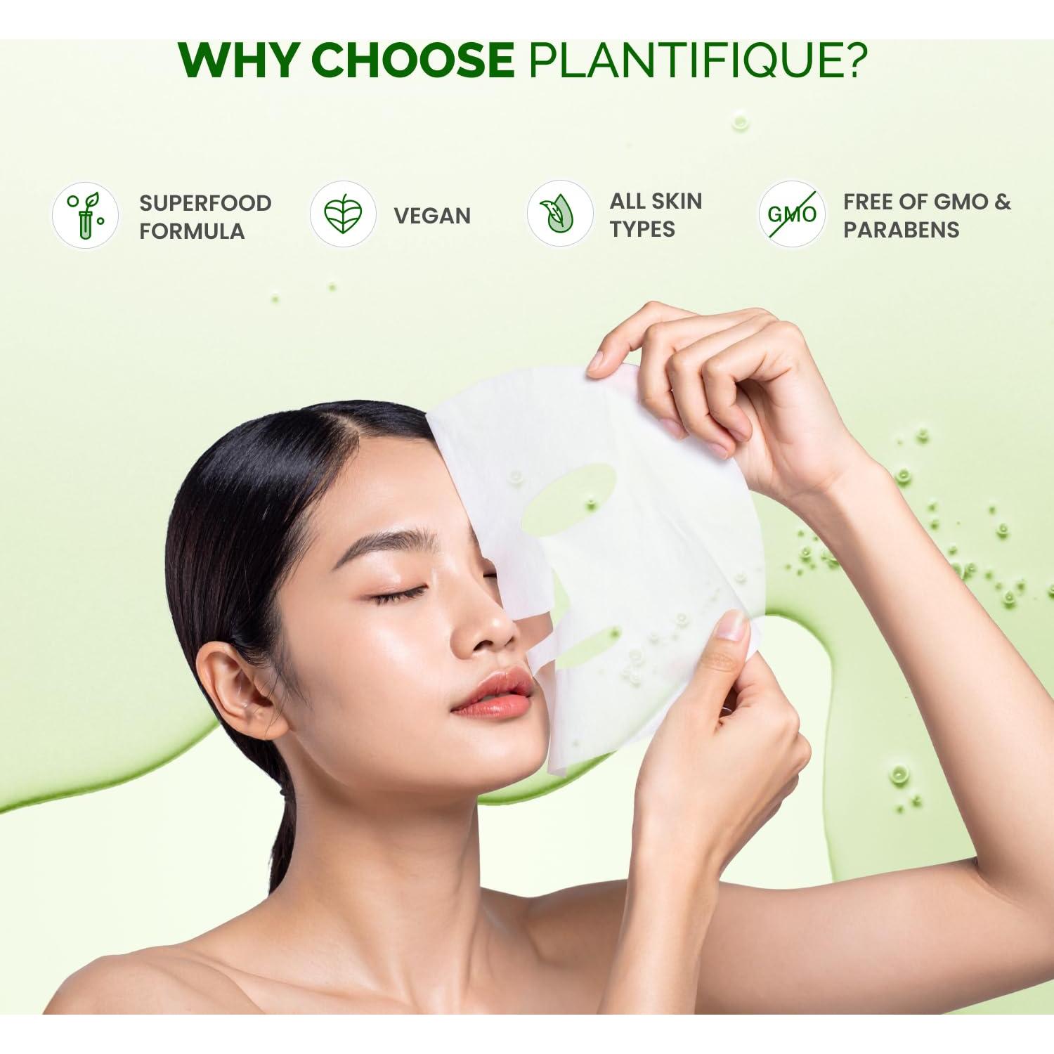 Mascarilla Facial de Tela Plantifique Chill Cica 5 Unidades - Calmante con Centella y Niacinamida