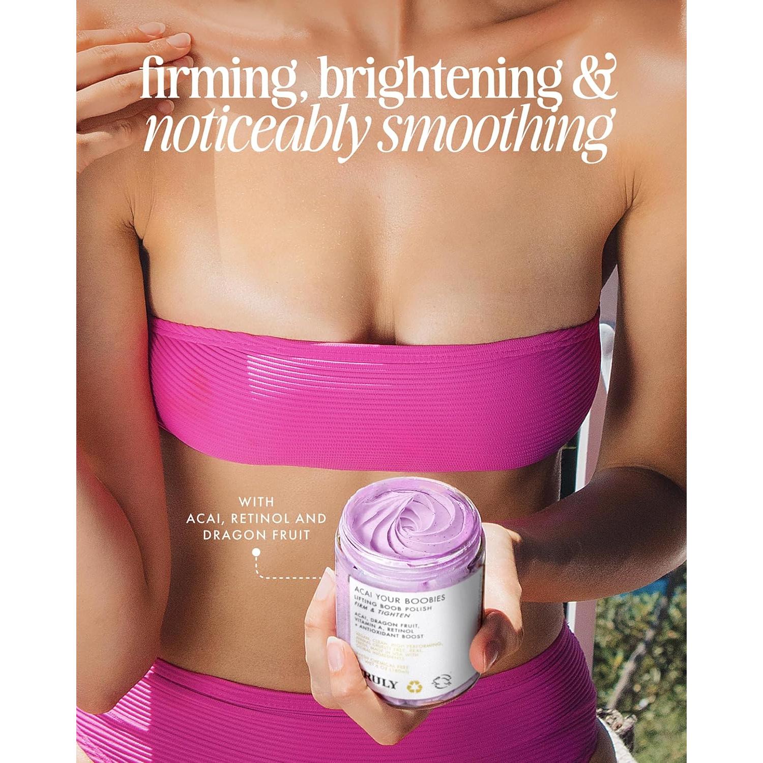 Crema Reafirmante para Senos Truly Acai 322g - Retinol y Antioxidantes