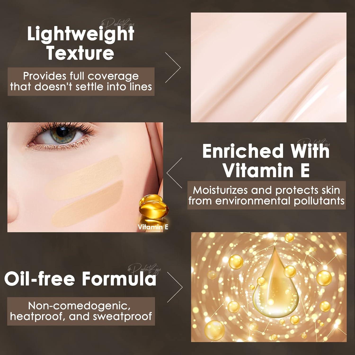 Base Perfecta FOCALLURE Maquillaje Líquido YL31 Canela 150g