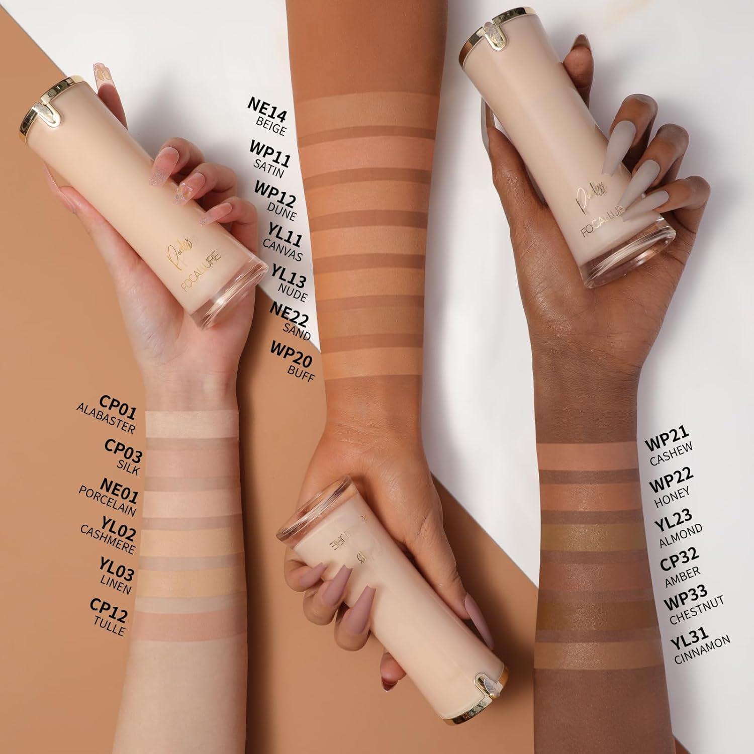 Base Perfecta FOCALLURE Maquillaje Líquido YL31 Canela 150g