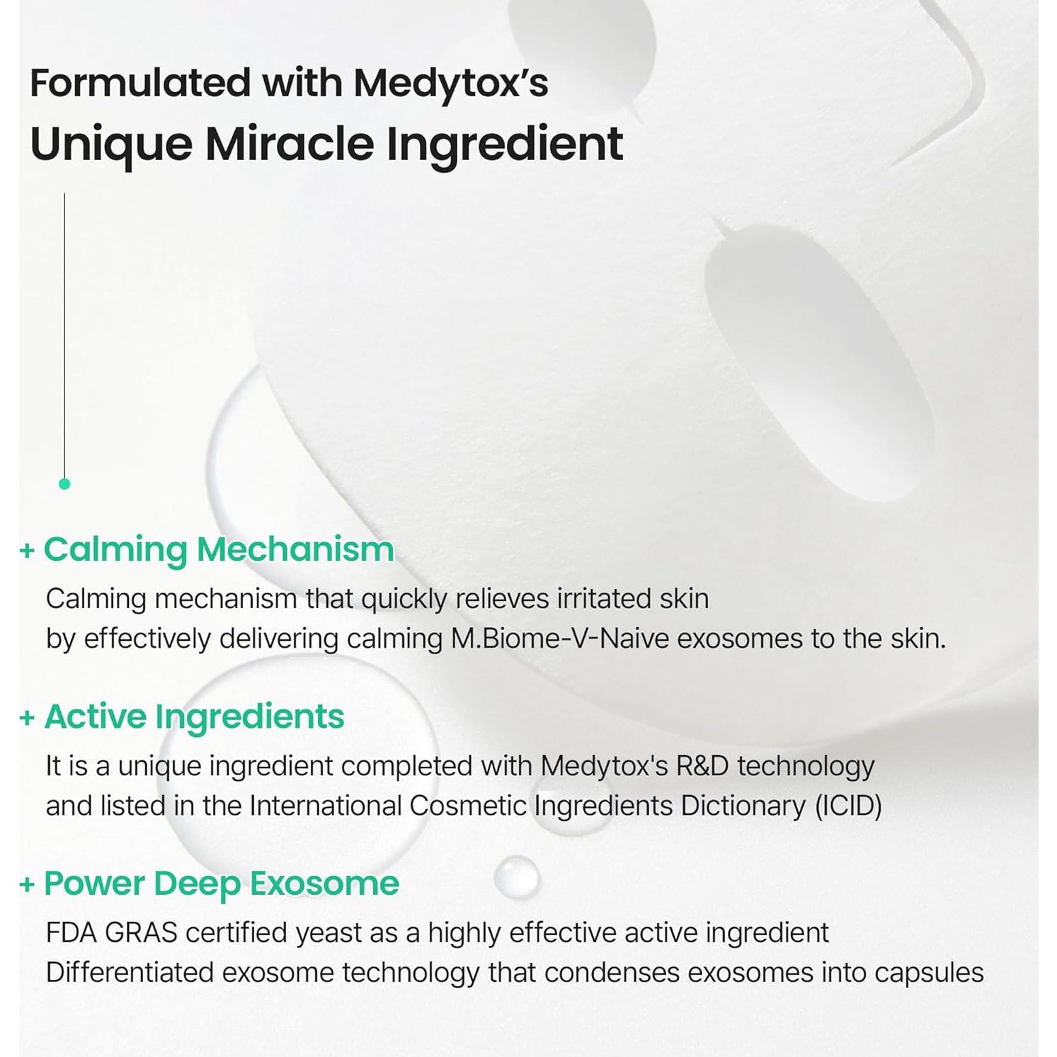 Mascarilla Facial Calmante Profunda Medytox - 5 Unidades