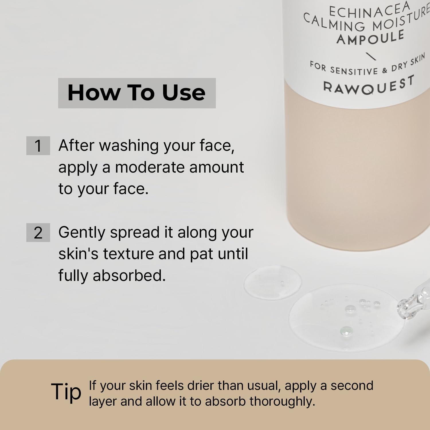 Ampolla de Echinacea RAWQUEST 50 ml - Hidratación y Brillo