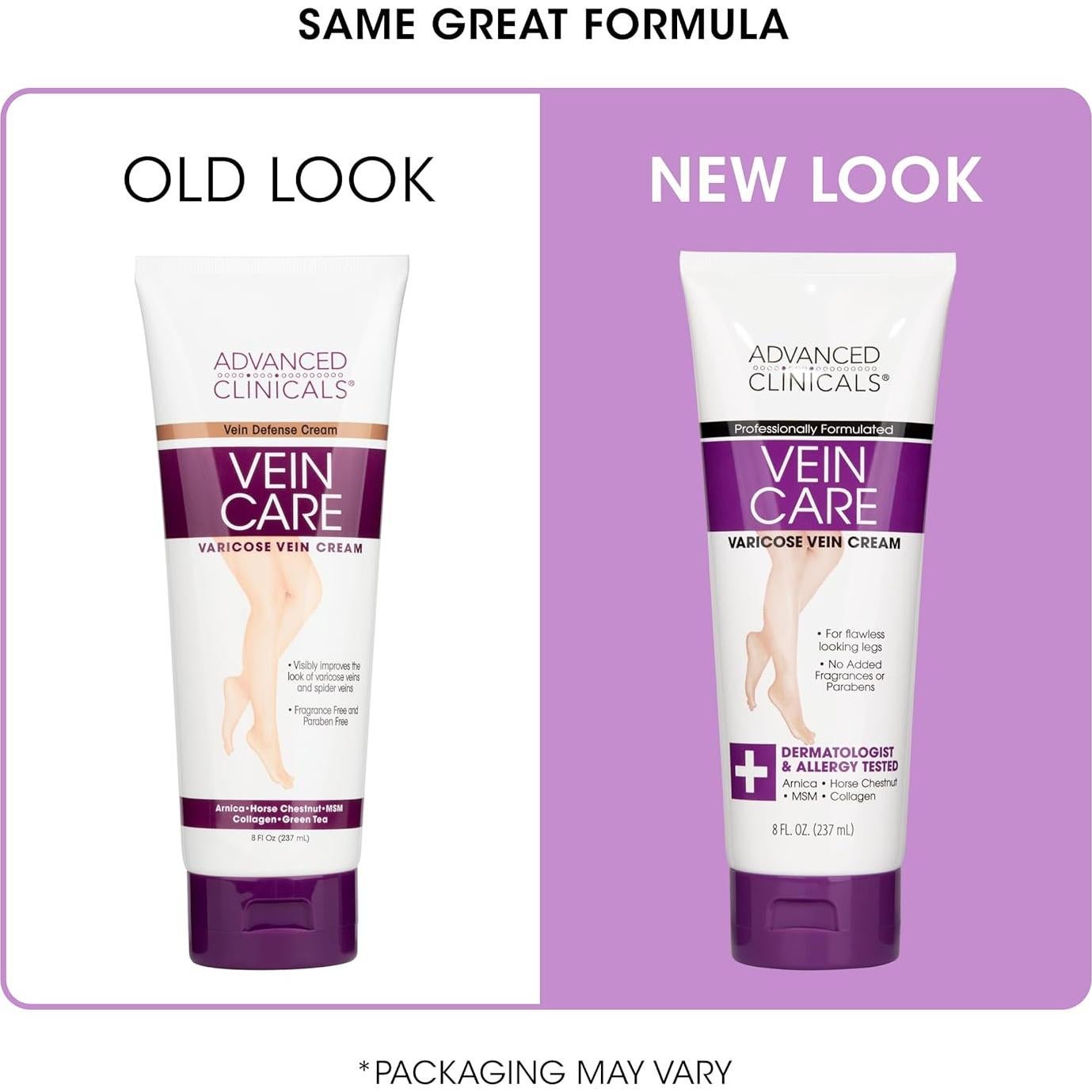 Advanced Clinicals Varicose Veins Cream For Legs | Spider Vein & Varicose Vein Cream | Vitamin K Cream | Arnica Cream, 8 Fl Oz