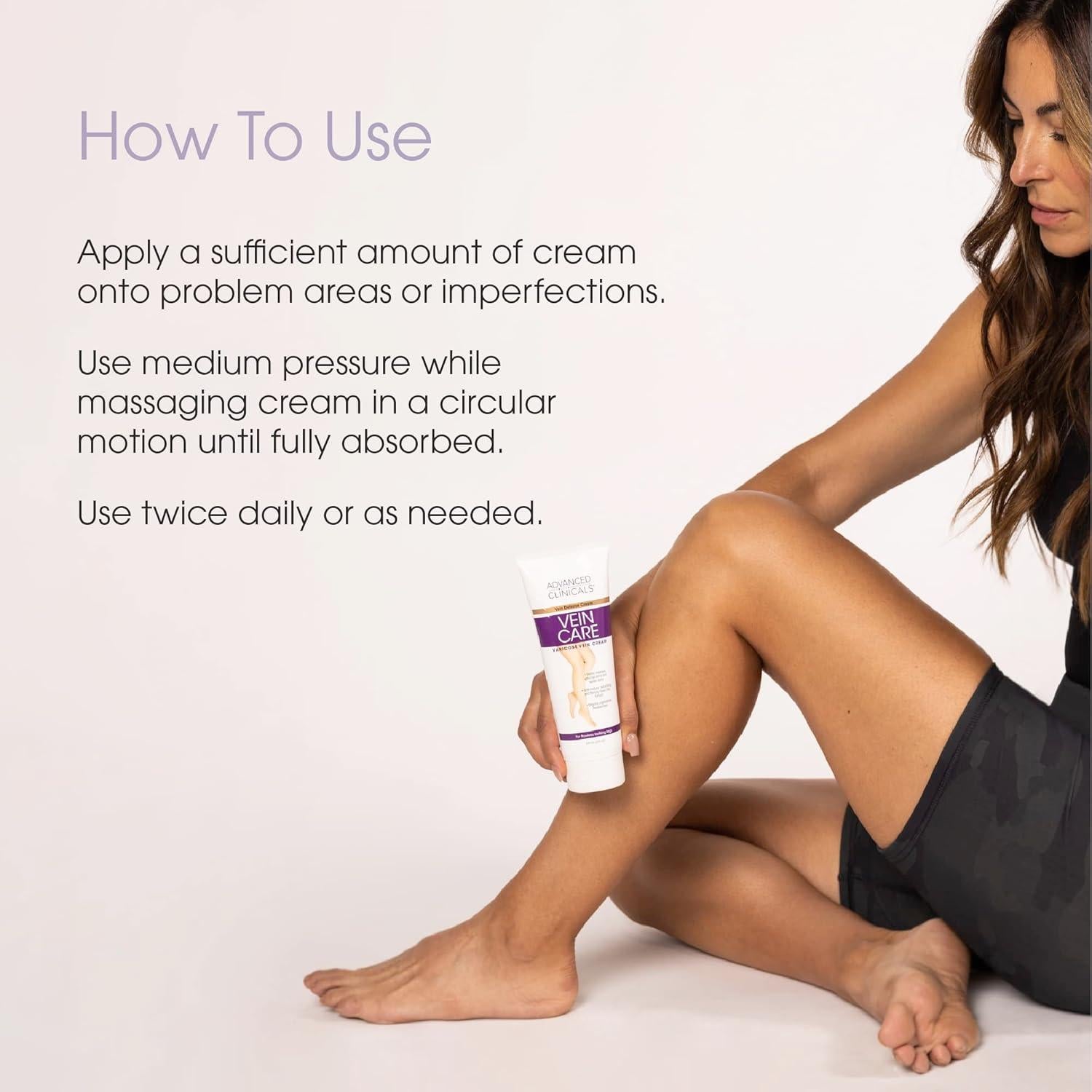 Advanced Clinicals Varicose Veins Cream For Legs | Spider Vein & Varicose Vein Cream | Vitamin K Cream | Arnica Cream, 8 Fl Oz