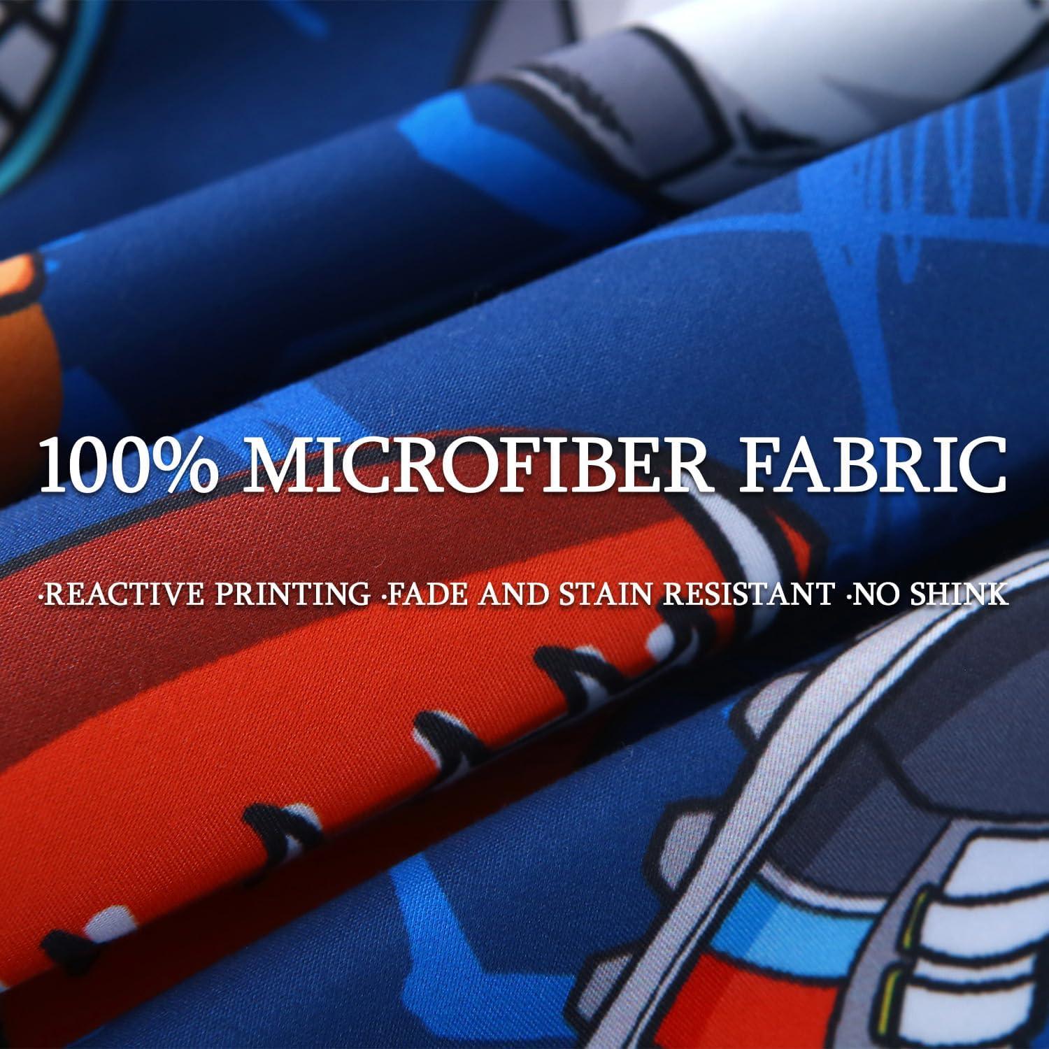 Conjunto de Edredón Gemelo JQinHome 6 Piezas Deportes Azul