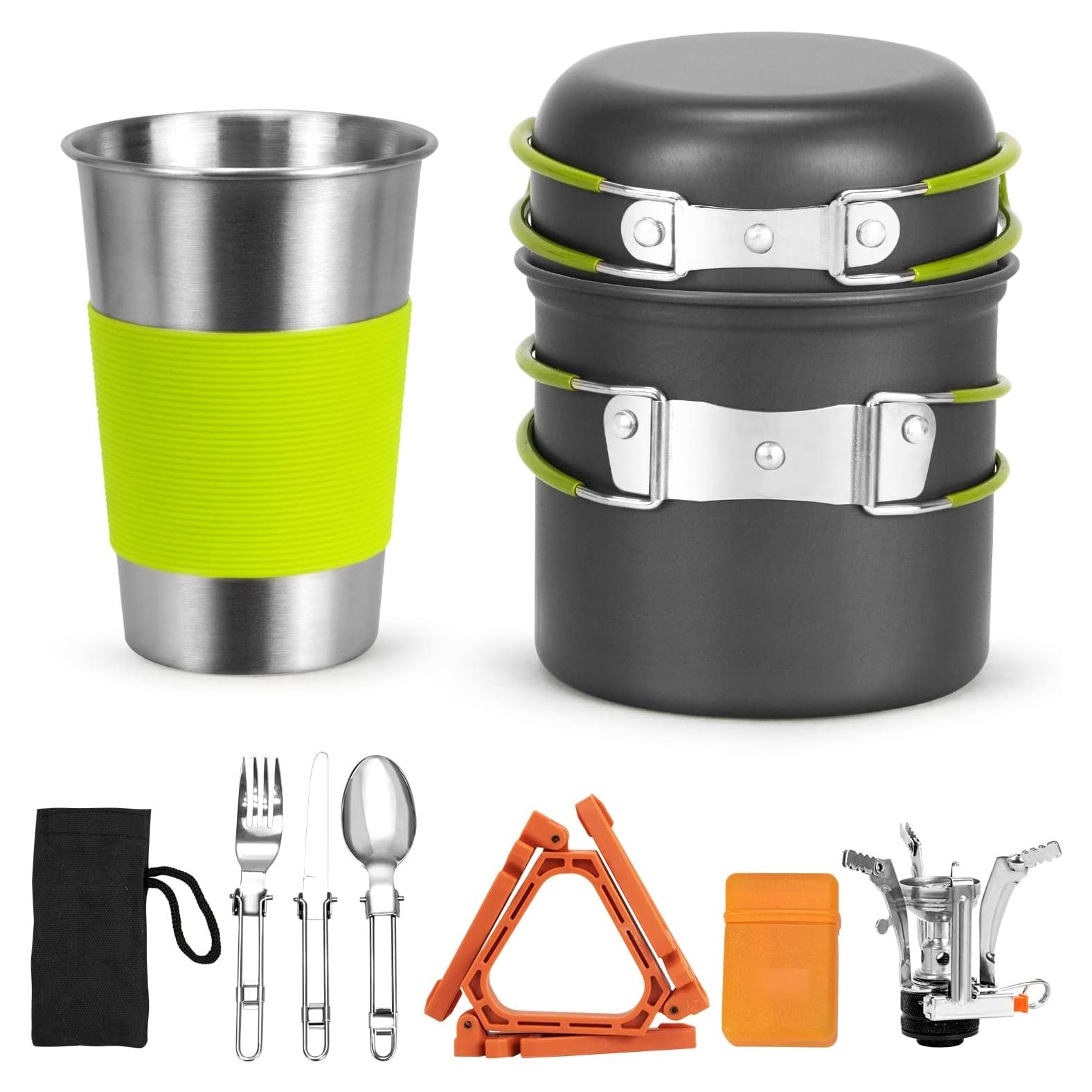 Juego de cocina para camping Ryrueyal 10 piezas aluminio